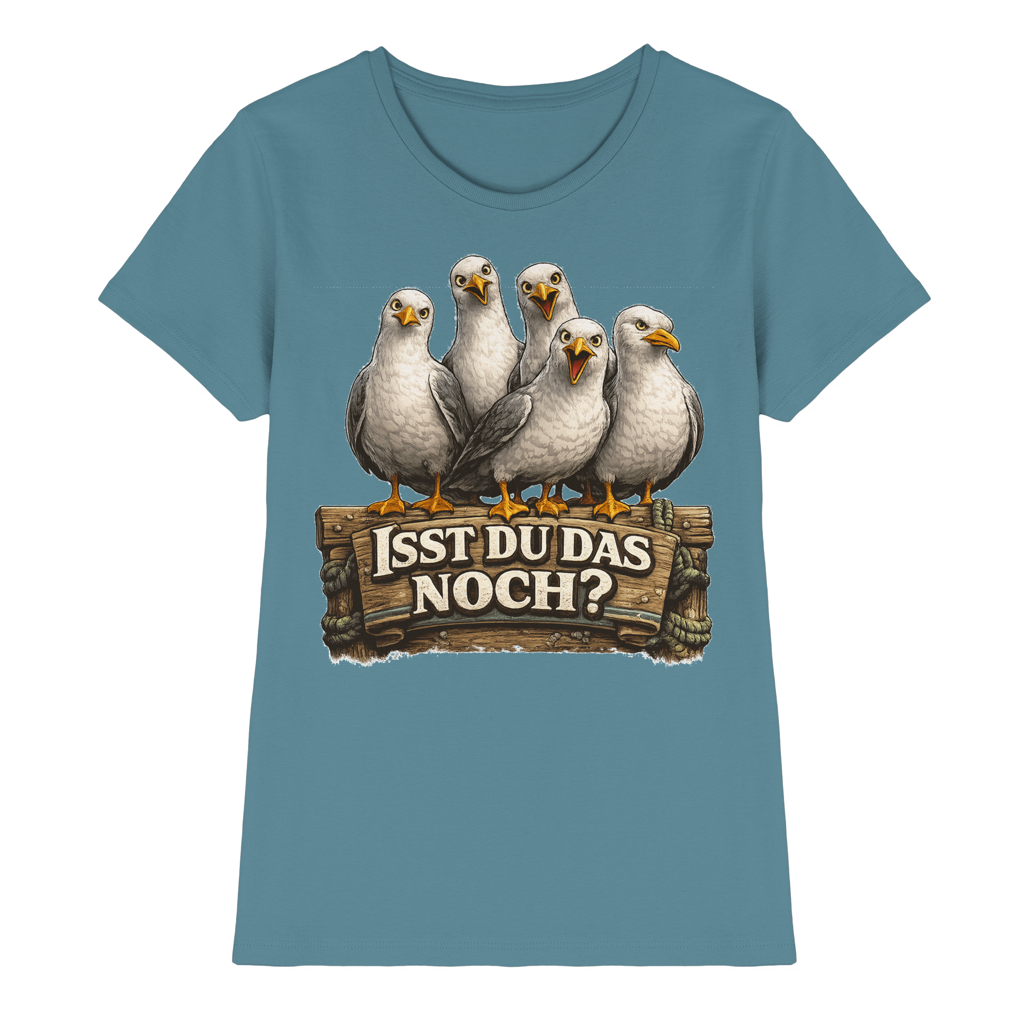 ISST DU DAS NOCH? Lustige Sprüche Möven Küste Meer Ostsee - Damen Premium Shirt