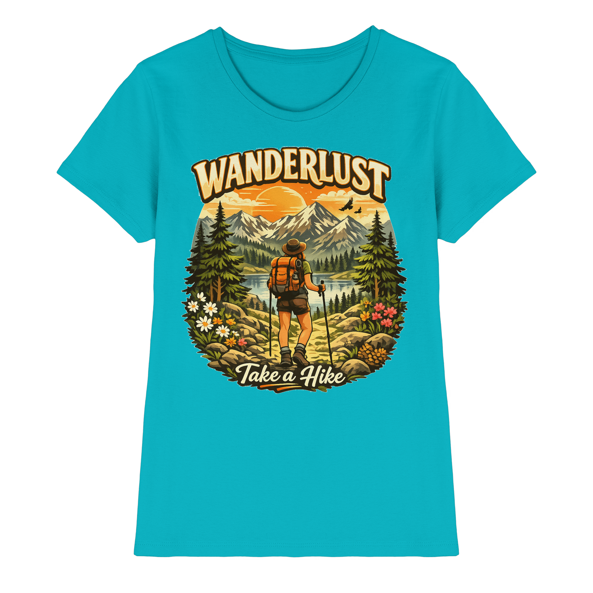 Wanderlust Wandern Outdoor Geschenk - Damen Premium Shirt