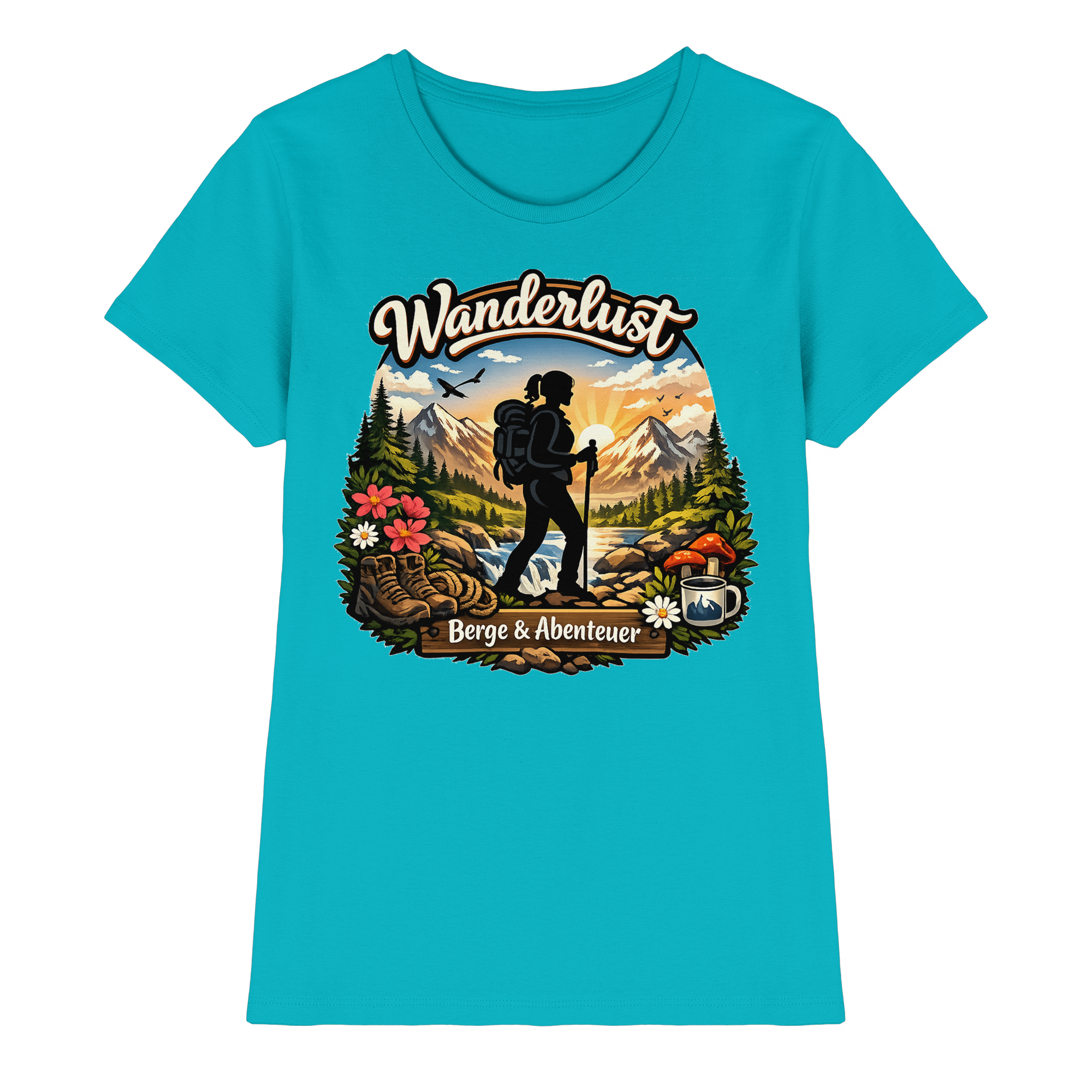 Wanderlust Wandern Outdoor Geschenk - Damen Premium Shirt