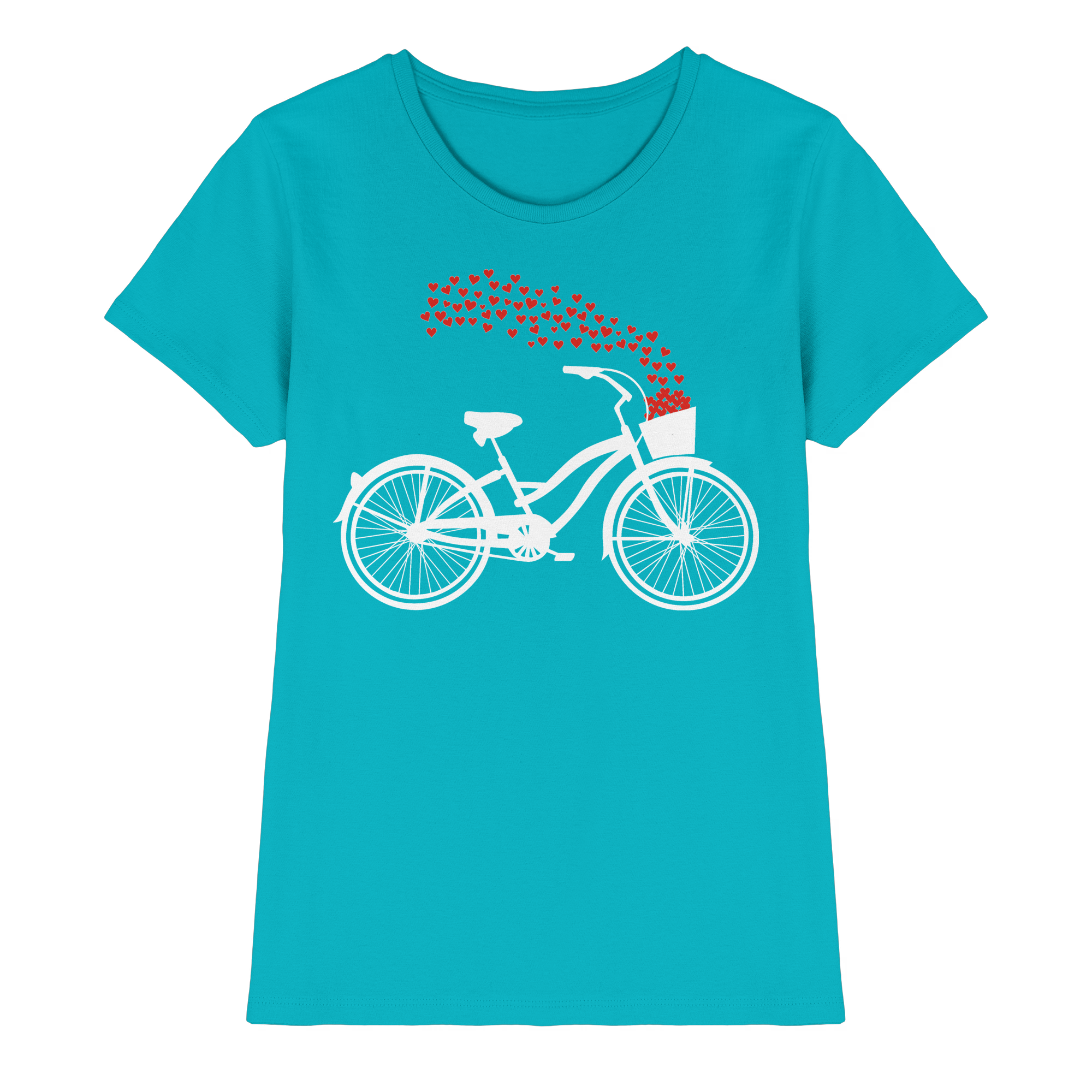 Fahrrad Herzen  - Frauen Premium Shirt
