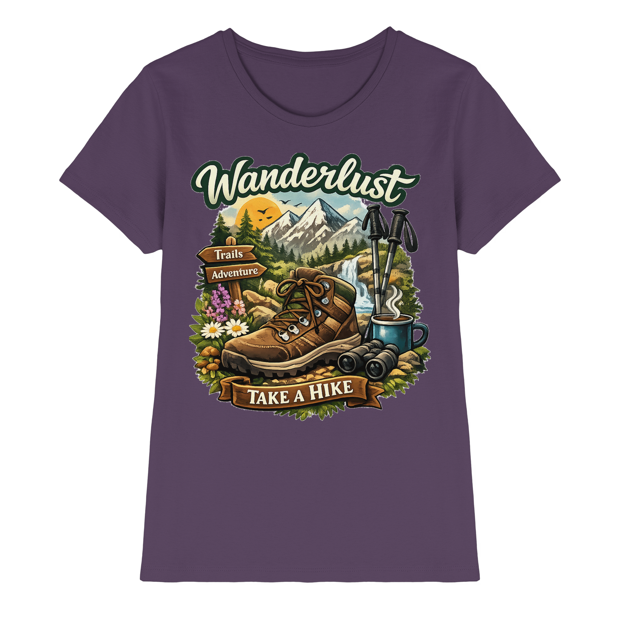 Wanderlust Wandern Outdoor Geschenk - Damen Premium Shirt