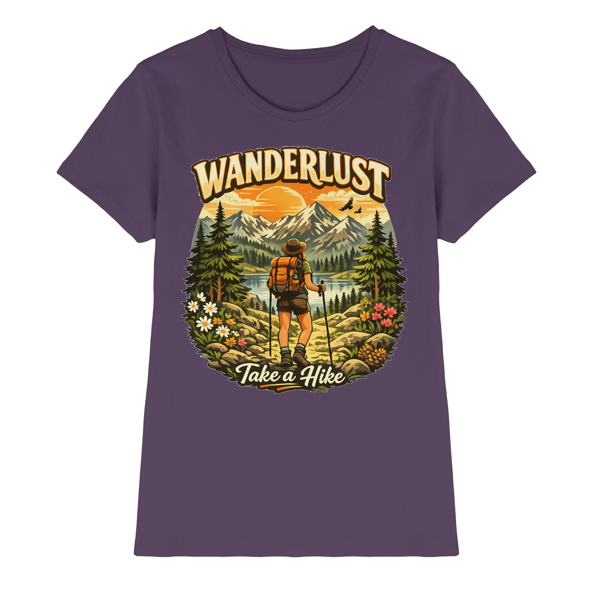 Wanderlust Wandern Outdoor Geschenk - Damen Premium Shirt