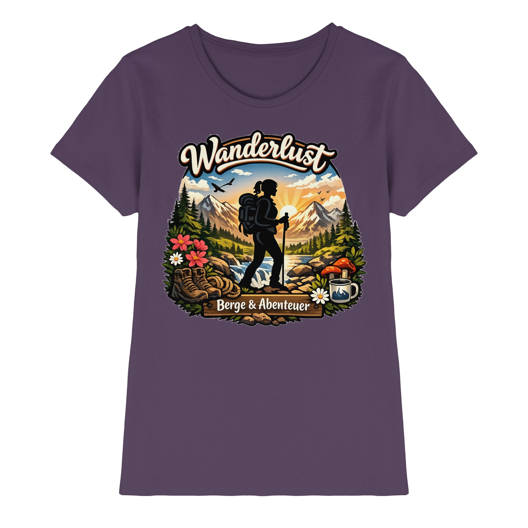 Wanderlust Wandern Outdoor Geschenk - Damen Premium Shirt
