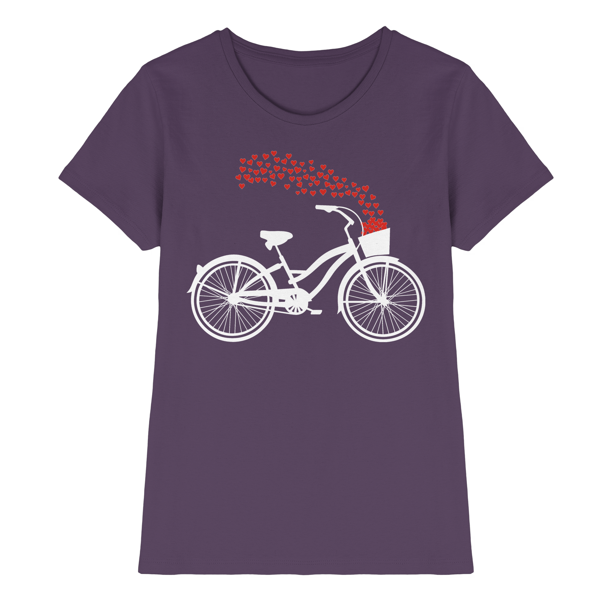 Fahrrad Herzen  - Frauen Premium Shirt