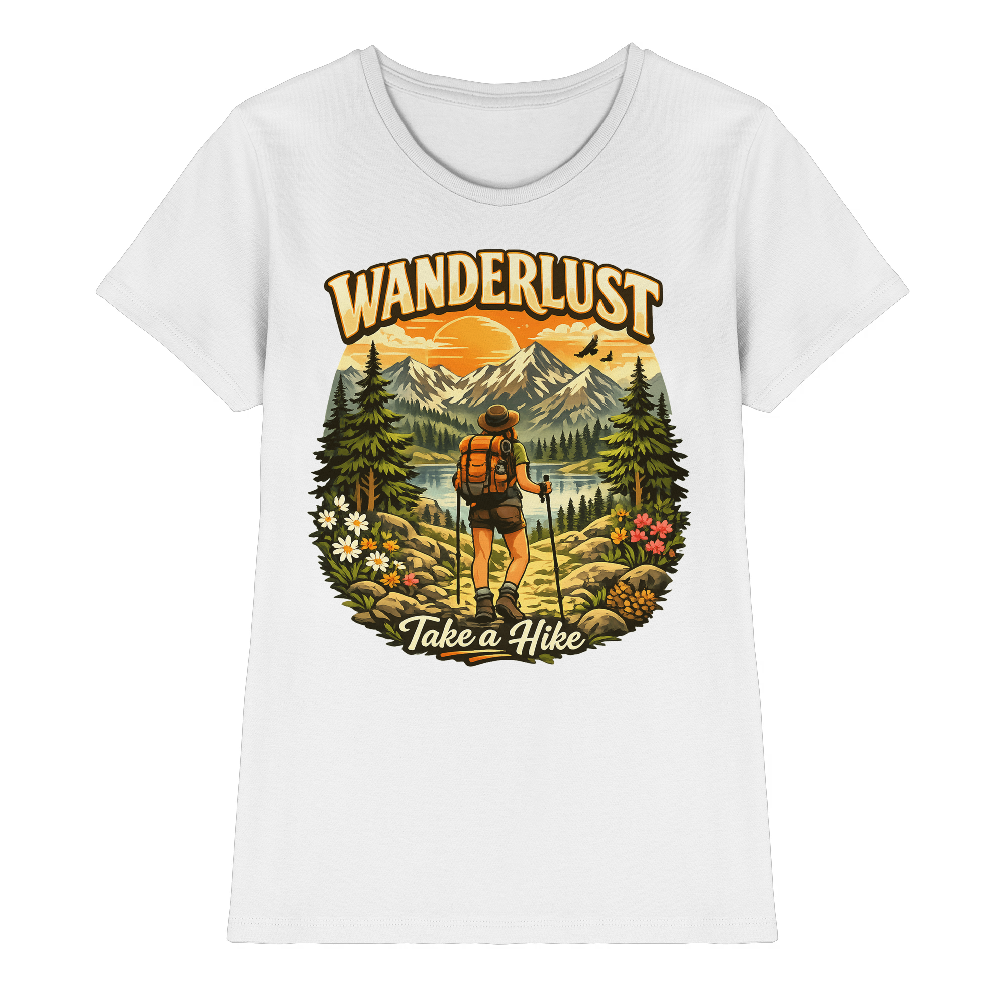 Wanderlust Wandern Outdoor Geschenk - Damen Premium Shirt