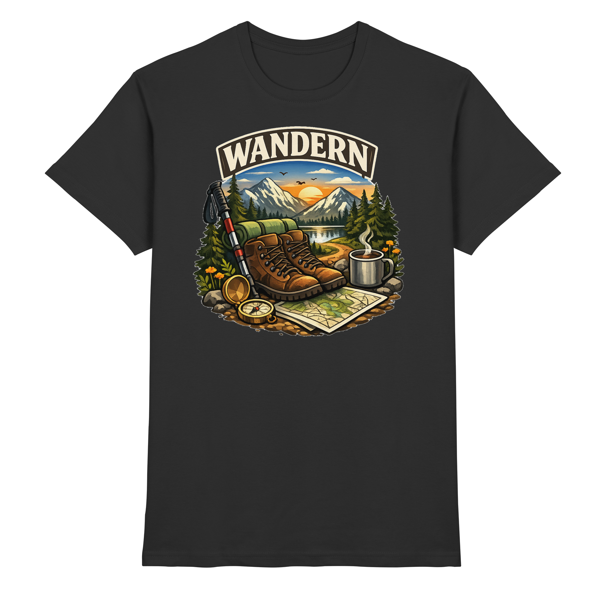 Wandern Natur Outdoor Geschenk - Premium Shirt