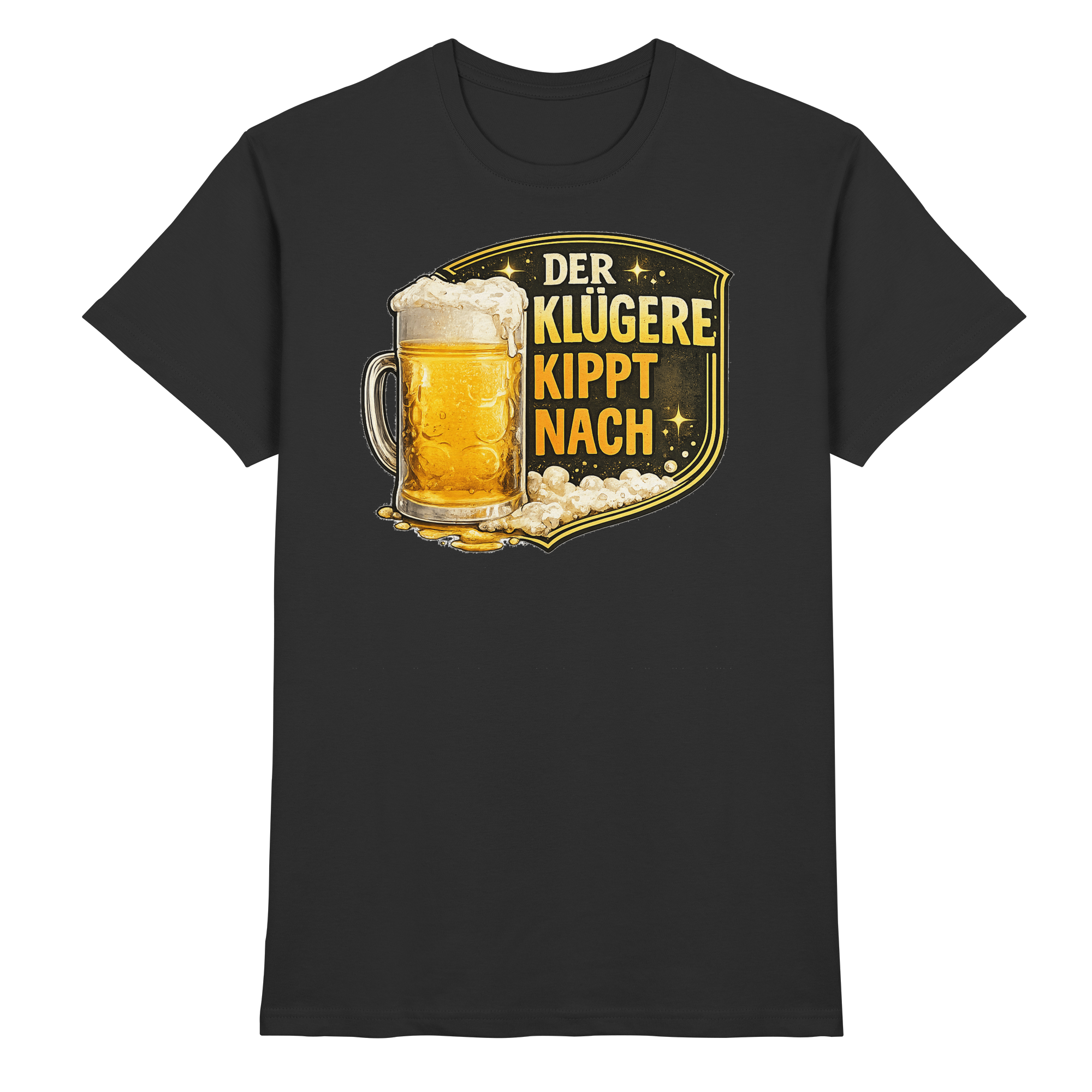 LUSTIGE SPRÜCHE/ DER KLÜGERE KIPPT NACH - Premium Shirt