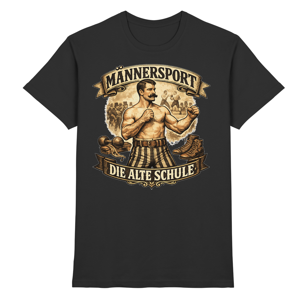 Männersport Die alte Schule Boxen Boxsport Geschenk - Premium Shirt