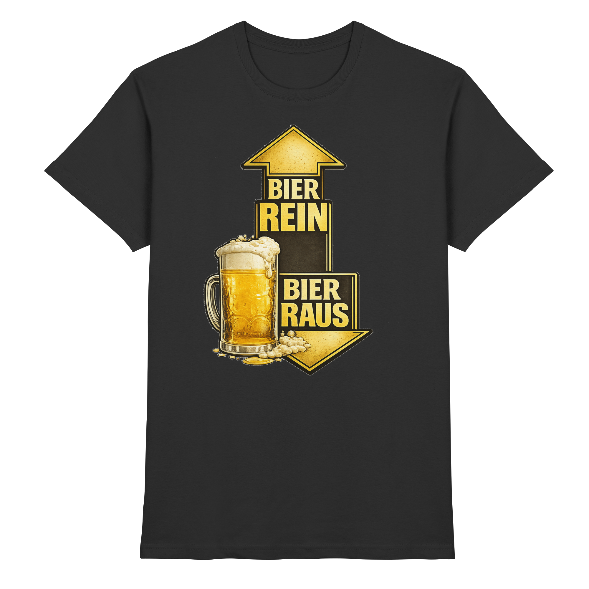 Lustige Sprüche/ BIER REIN - BIER RAUS - Premium Shirt