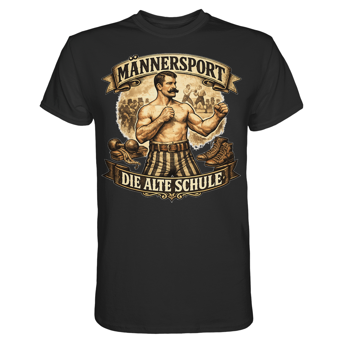 Männersport Die alte Schule Boxen Boxsport Geschenk - Premium Shirt