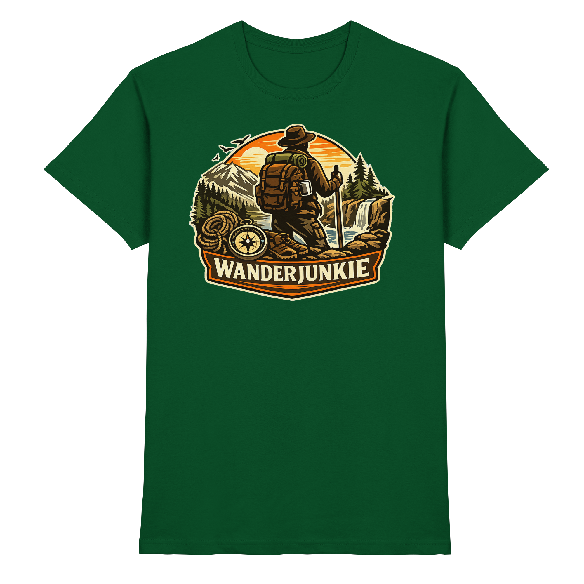 Wanderjunkie Wandern Outdoor - Premium Shirt
