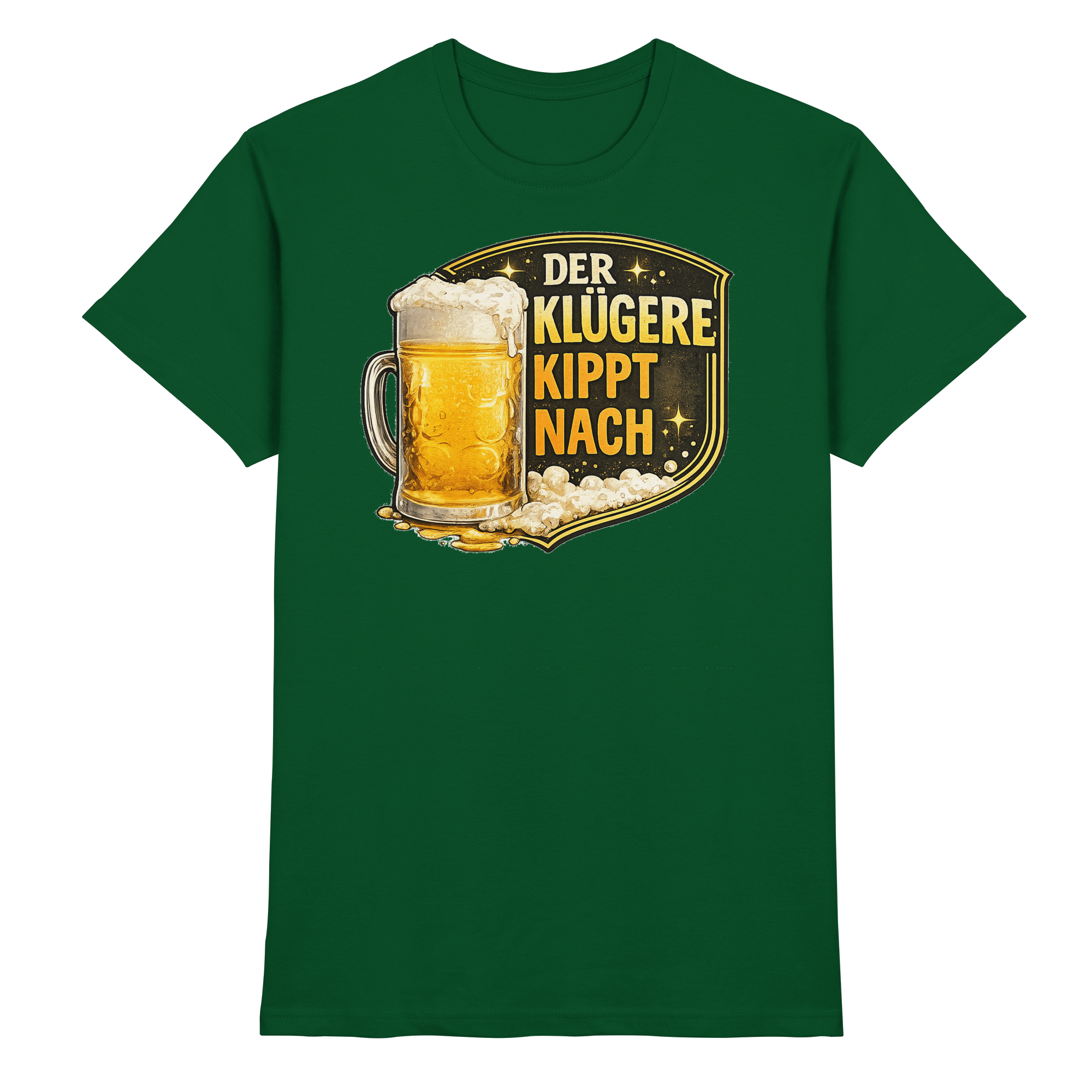 LUSTIGE SPRÜCHE/ DER KLÜGERE KIPPT NACH - Premium Shirt