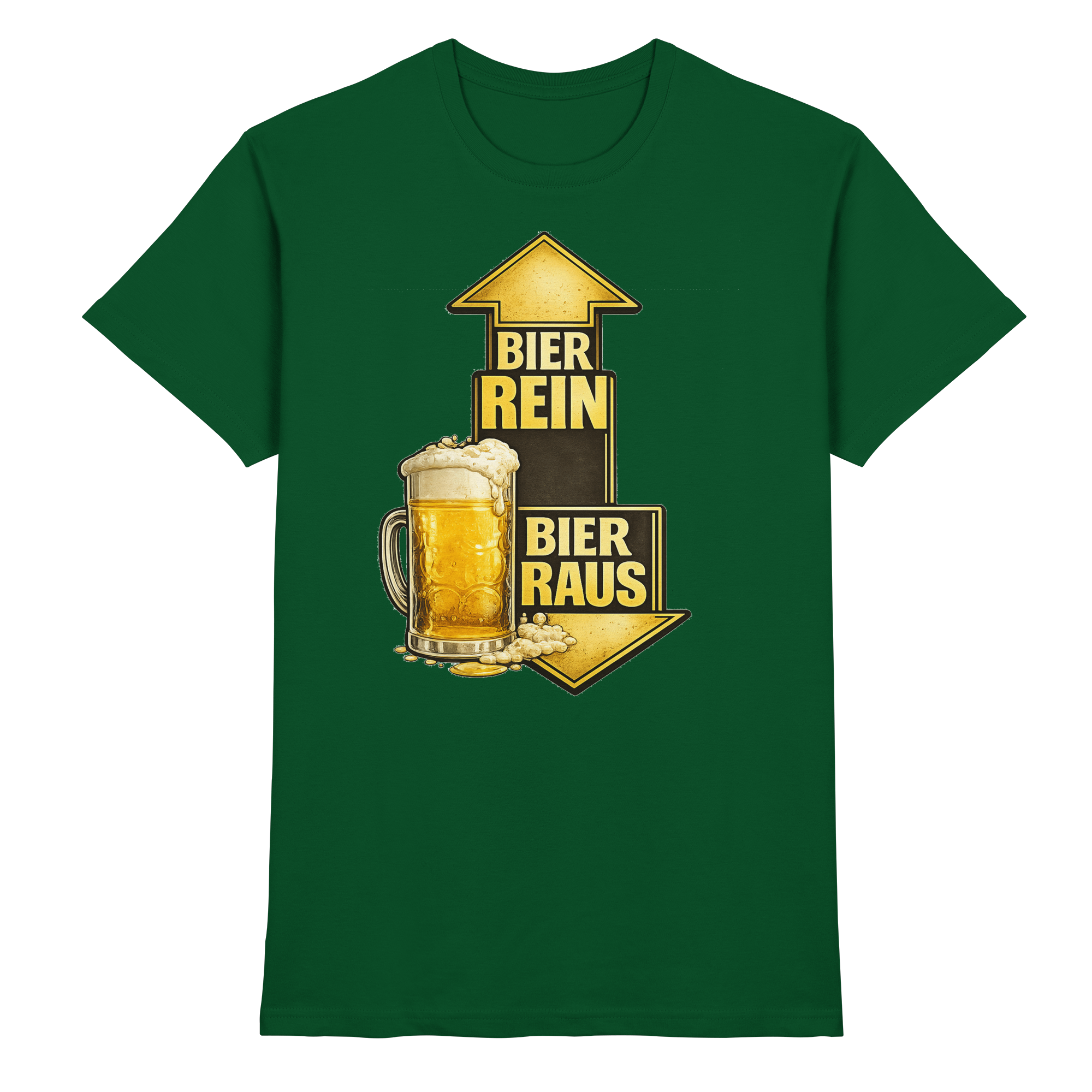 Lustige Sprüche/ BIER REIN - BIER RAUS - Premium Shirt