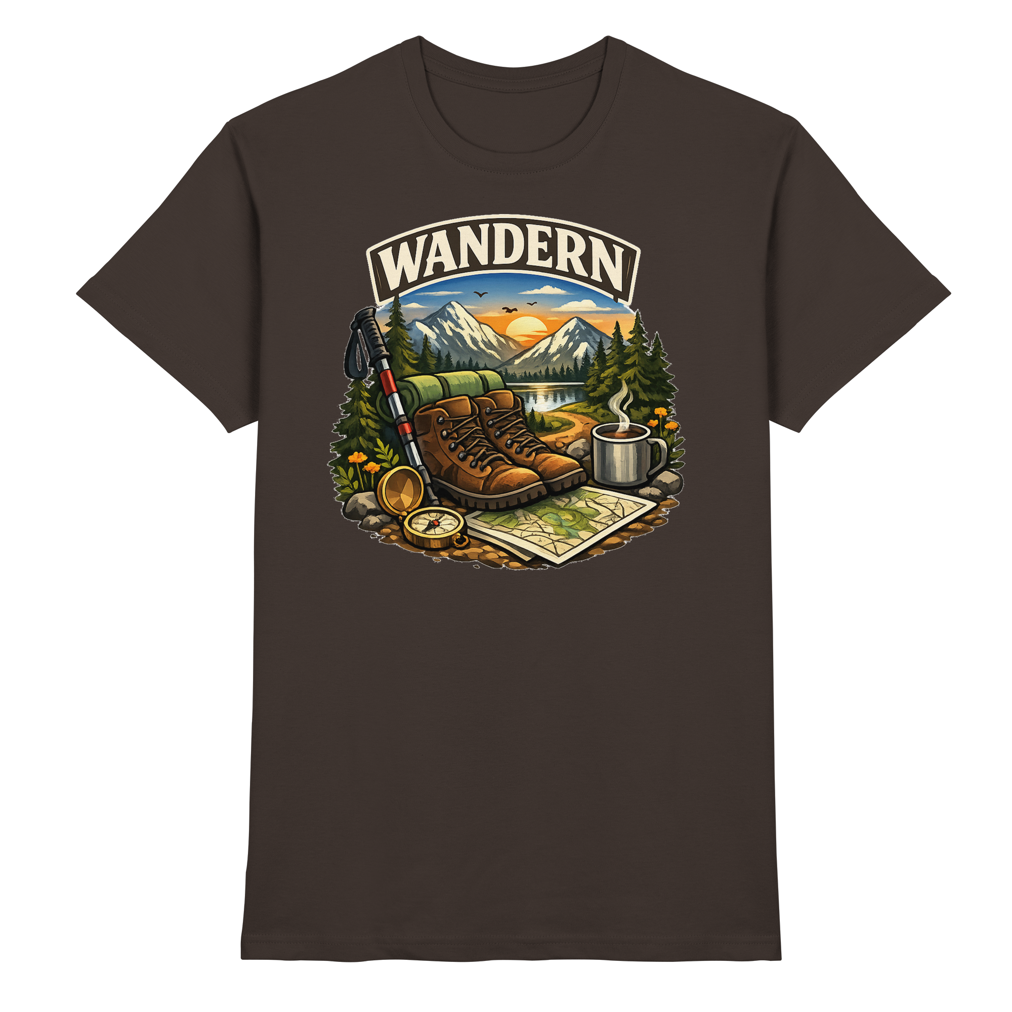 Wandern Natur Outdoor Geschenk - Premium Shirt
