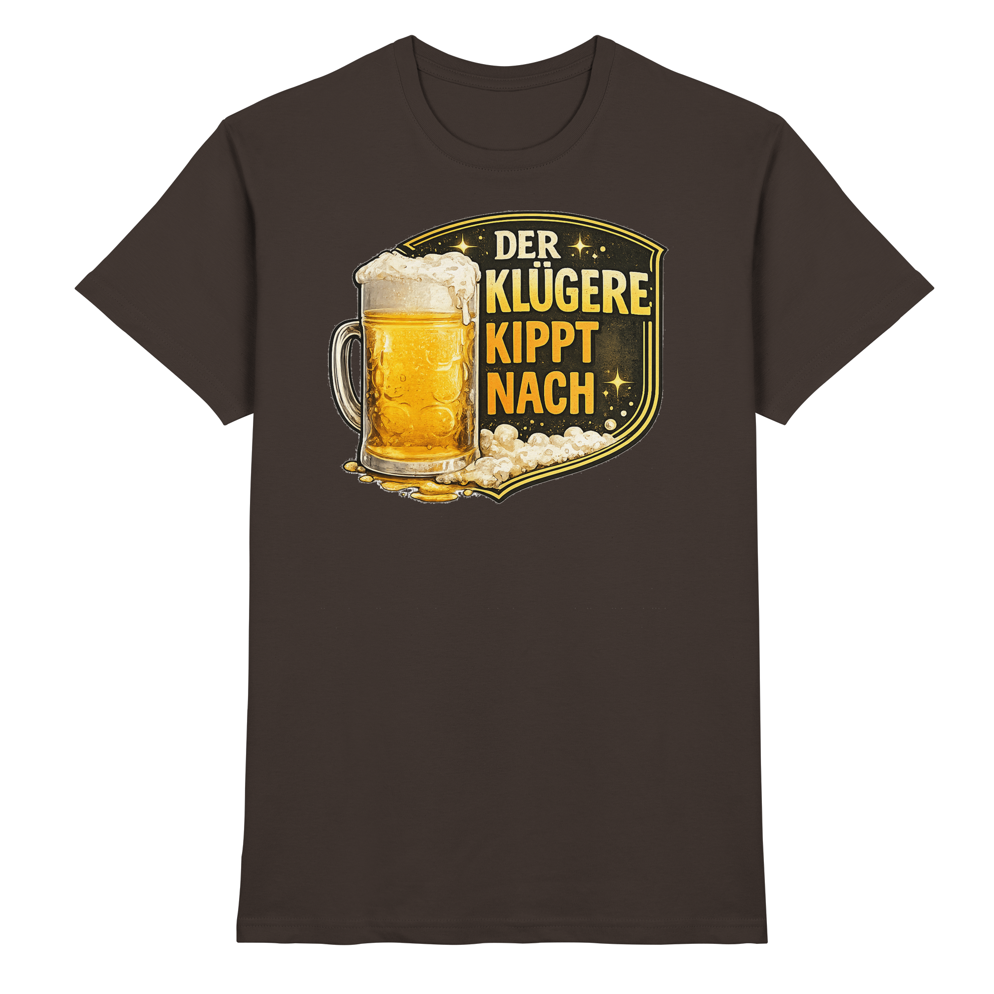 LUSTIGE SPRÜCHE/ DER KLÜGERE KIPPT NACH - Premium Shirt