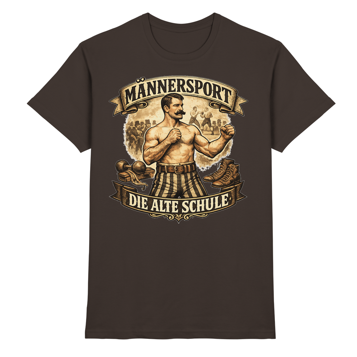 Männersport Die alte Schule Boxen Boxsport Geschenk - Premium Shirt