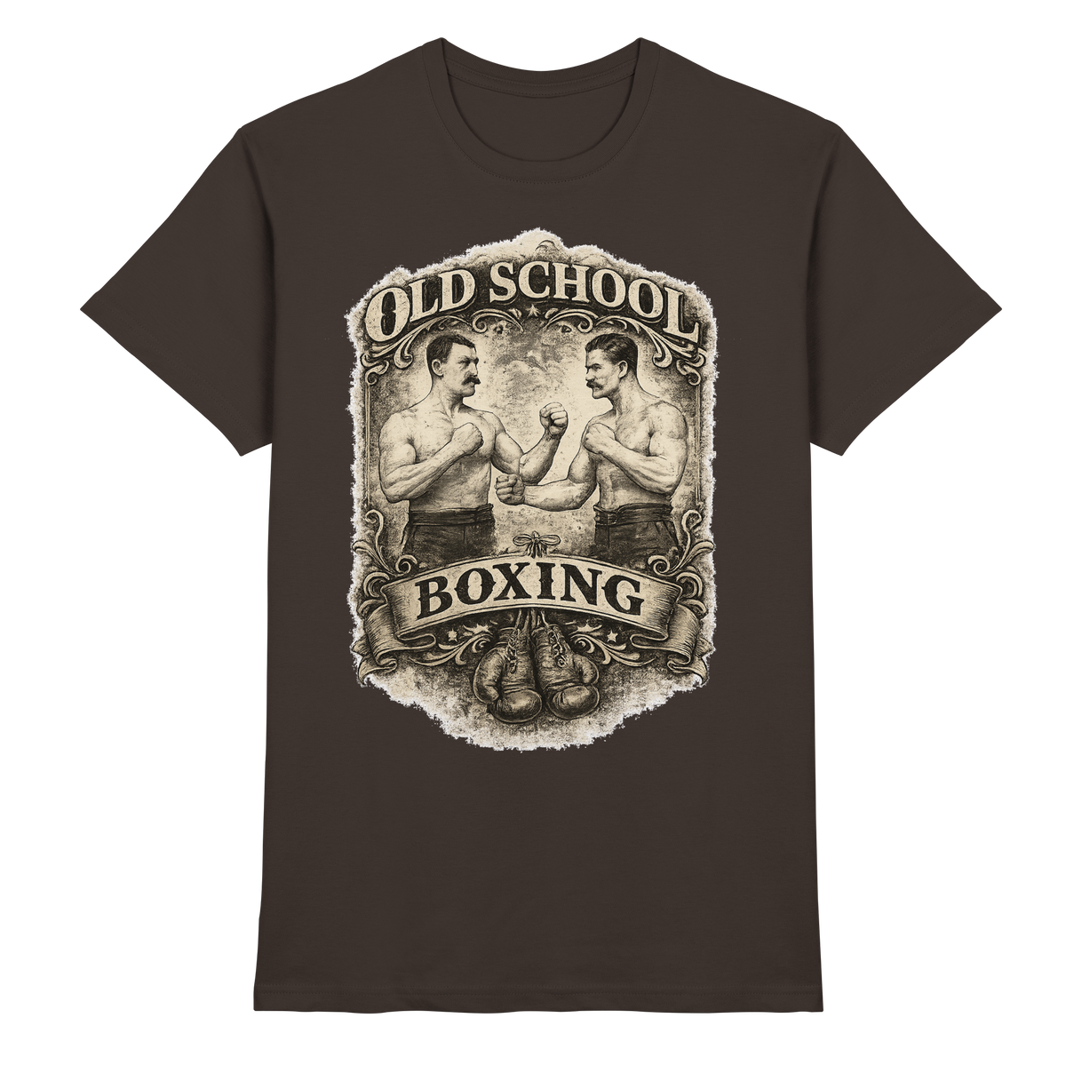 Old School Boxing Boxsport Boxen Geschenk  - Premium Shirt