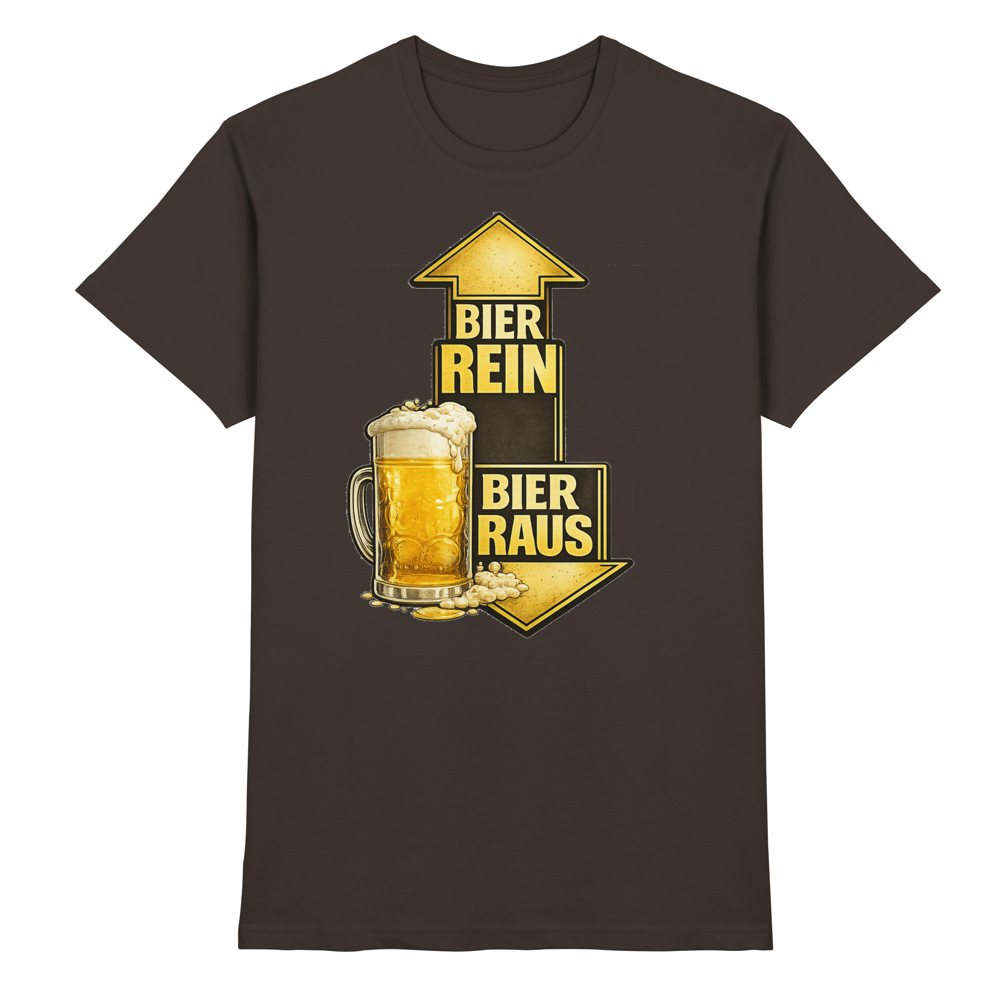 Lustige Sprüche/ BIER REIN - BIER RAUS - Premium Shirt