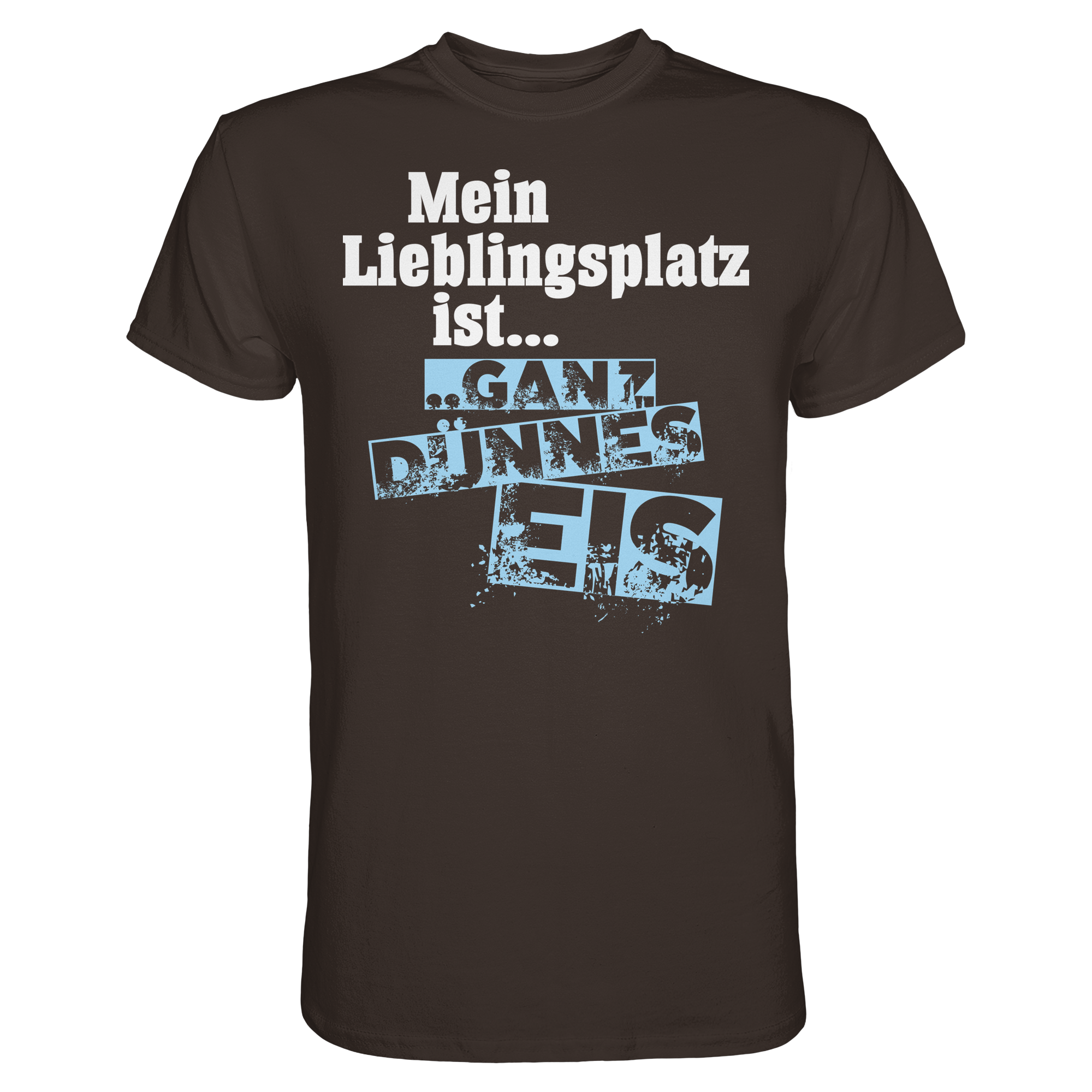 Lustige Sprüche GANZ DÜNNES EIS  - Premium Shirt