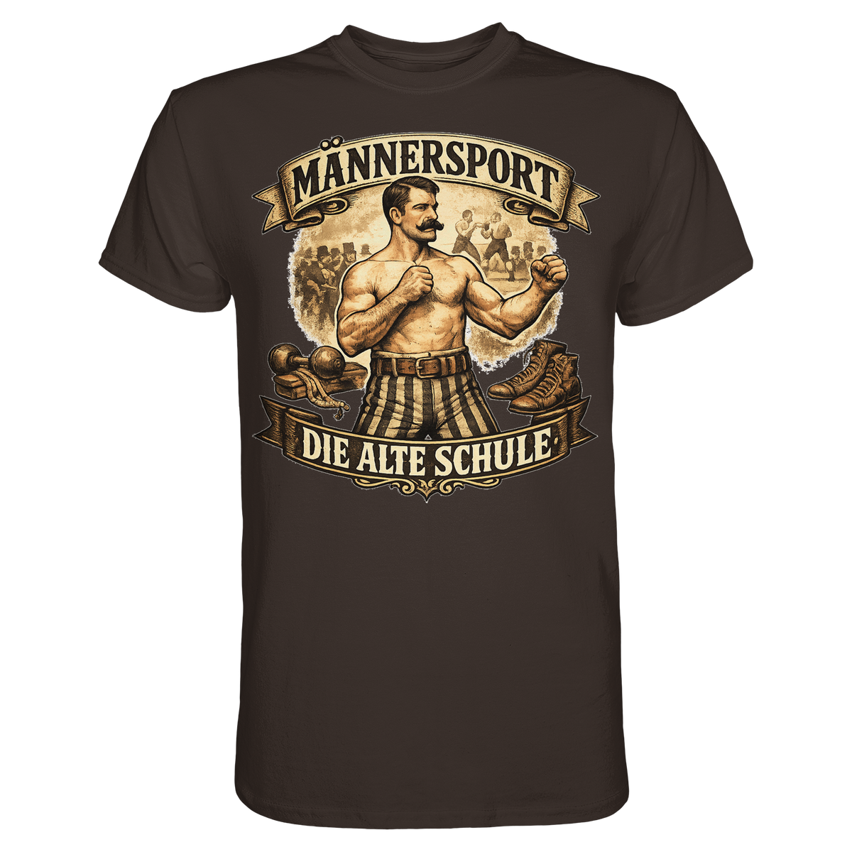 Männersport Die alte Schule Boxen Boxsport Geschenk - Premium Shirt