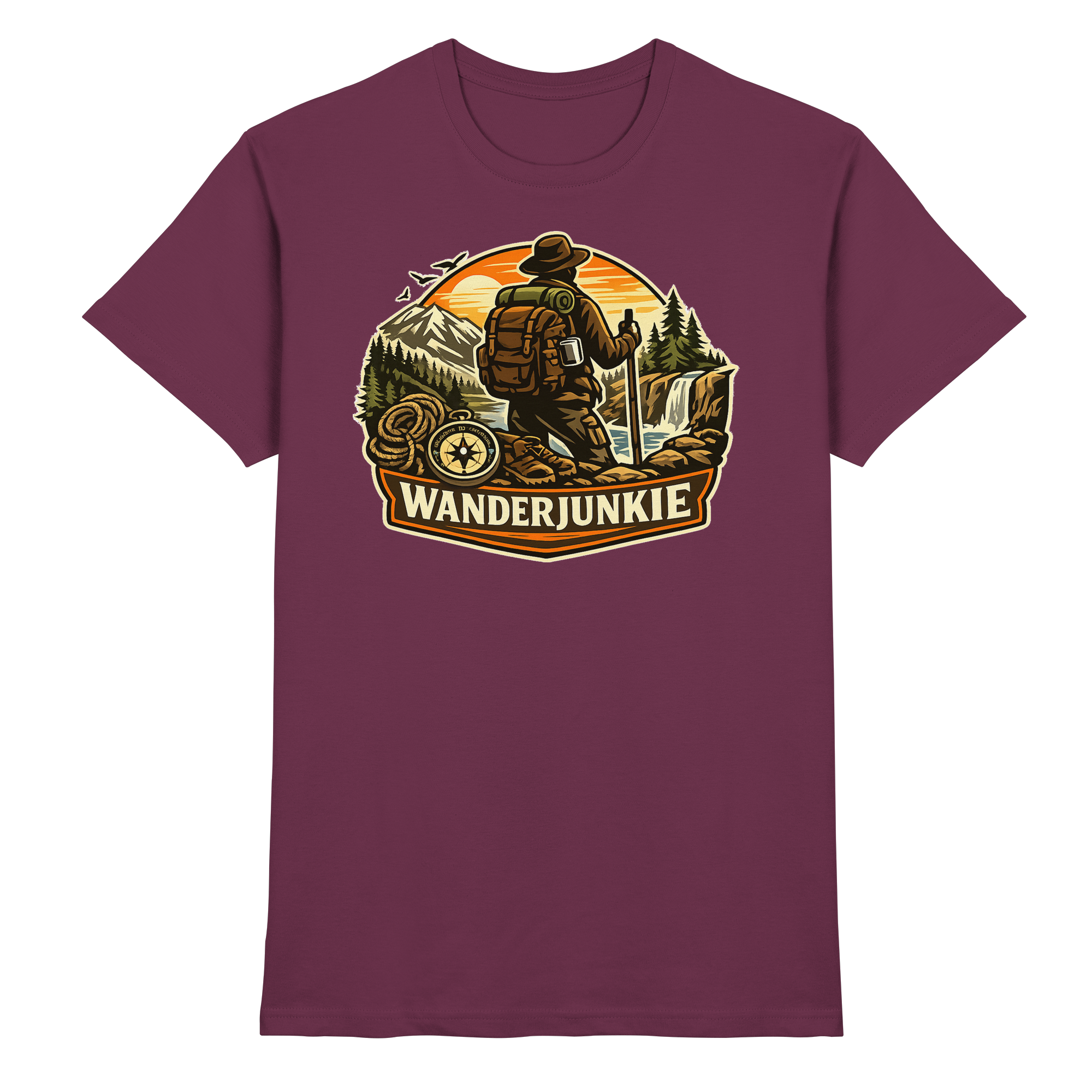 Wanderjunkie Wandern Outdoor - Premium Shirt