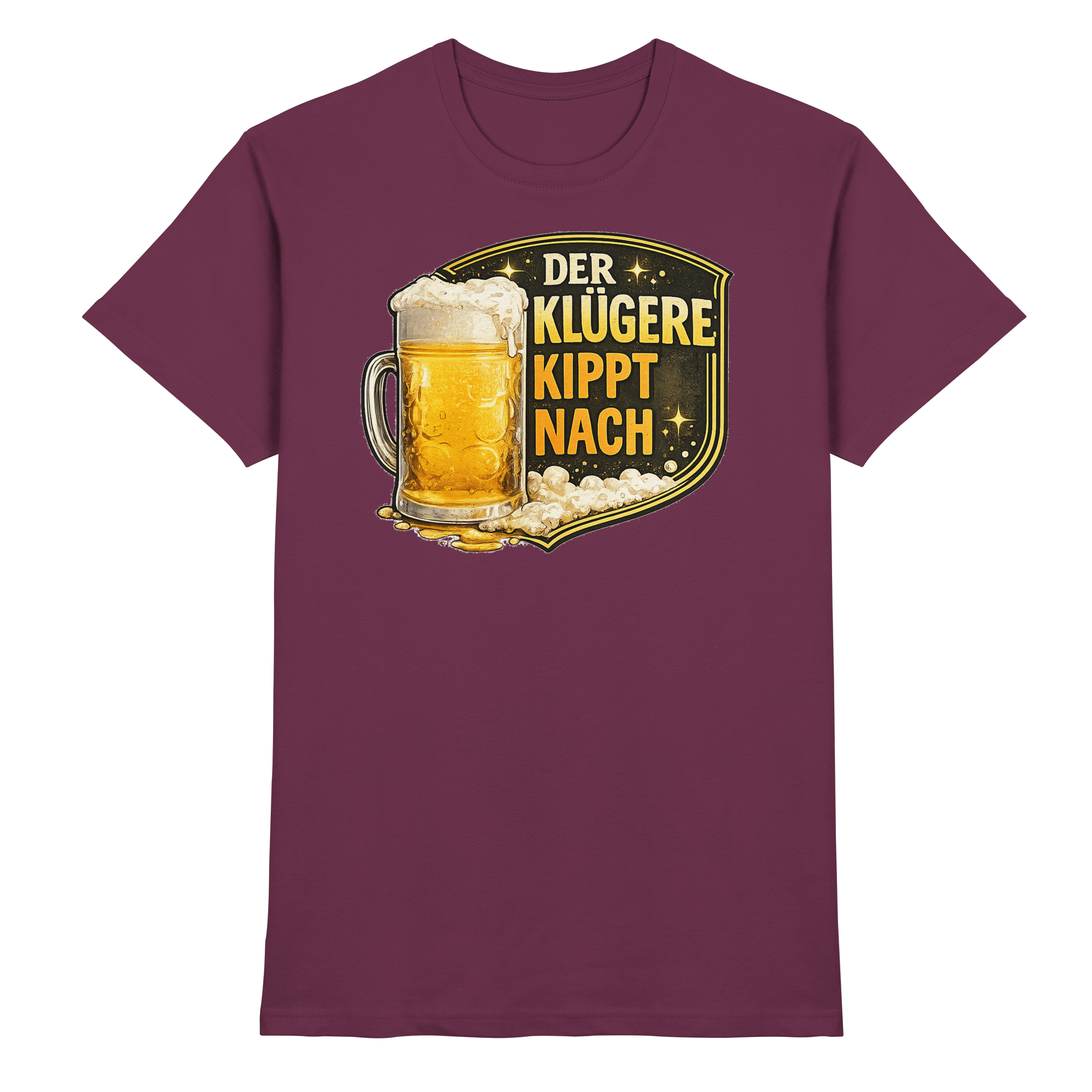 LUSTIGE SPRÜCHE/ DER KLÜGERE KIPPT NACH - Premium Shirt