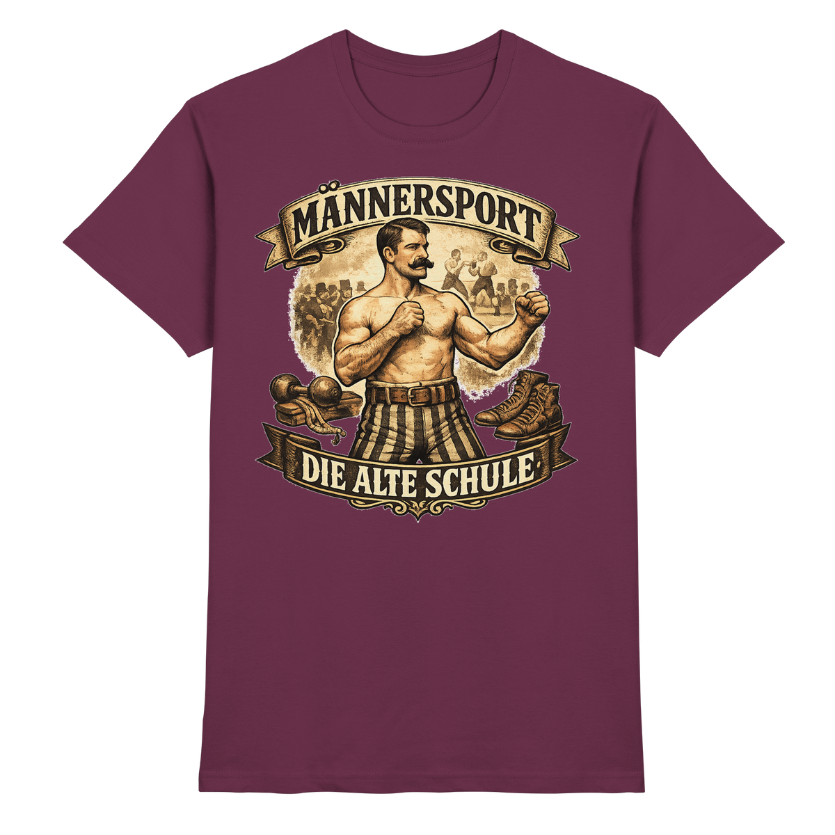 Männersport Die alte Schule Boxen Boxsport Geschenk - Premium Shirt