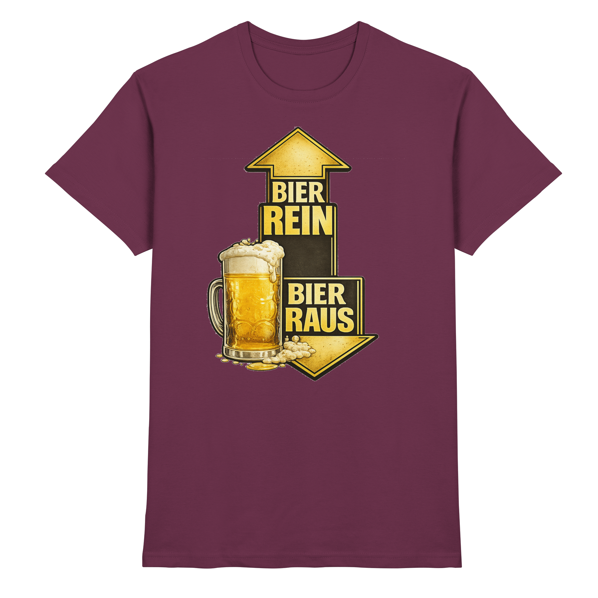 Lustige Sprüche/ BIER REIN - BIER RAUS - Premium Shirt