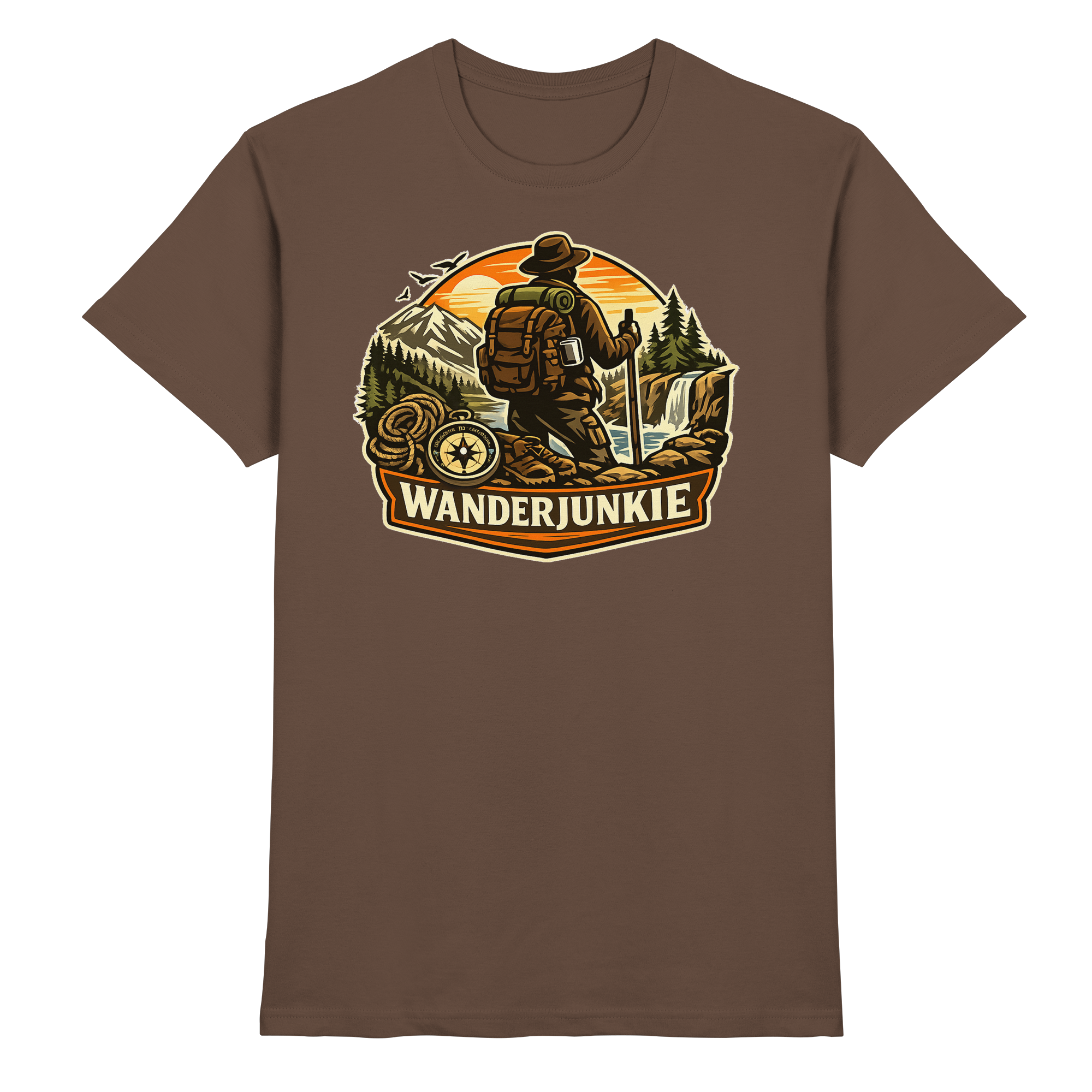 Wanderjunkie Wandern Outdoor - Premium Shirt