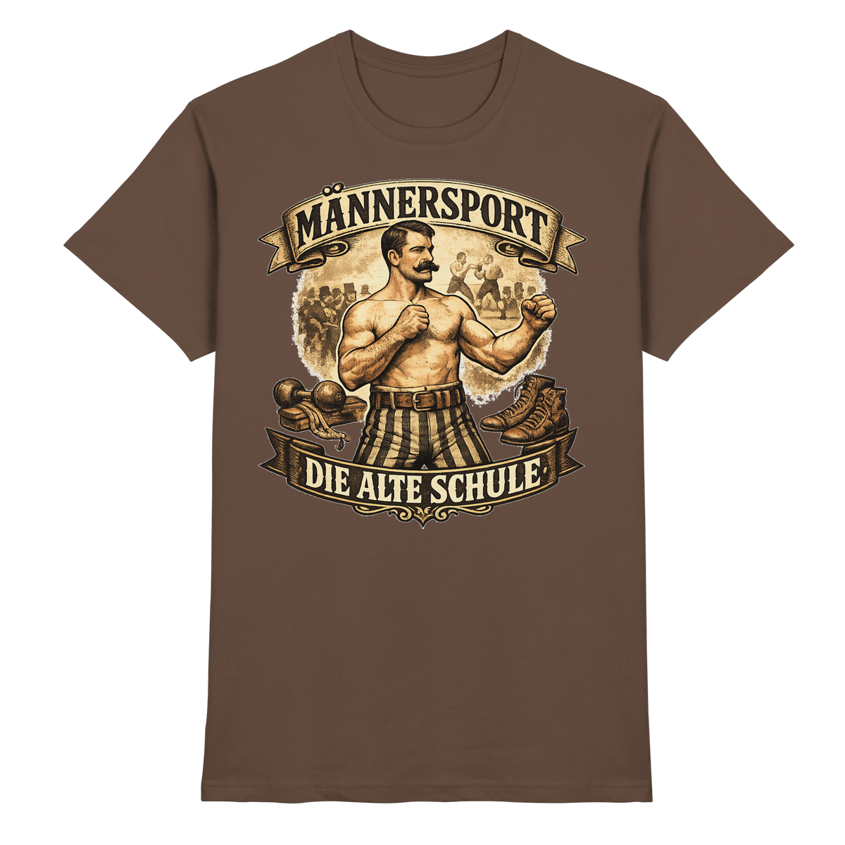 Männersport Die alte Schule Boxen Boxsport Geschenk - Premium Shirt