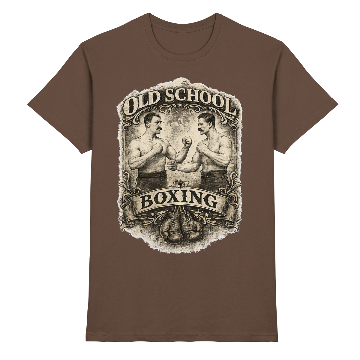 Old School Boxing Boxsport Boxen Geschenk  - Premium Shirt