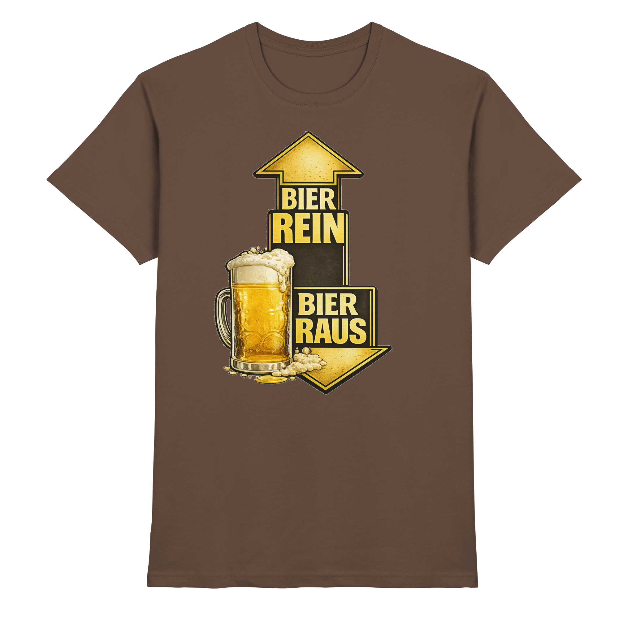Lustige Sprüche/ BIER REIN - BIER RAUS - Premium Shirt