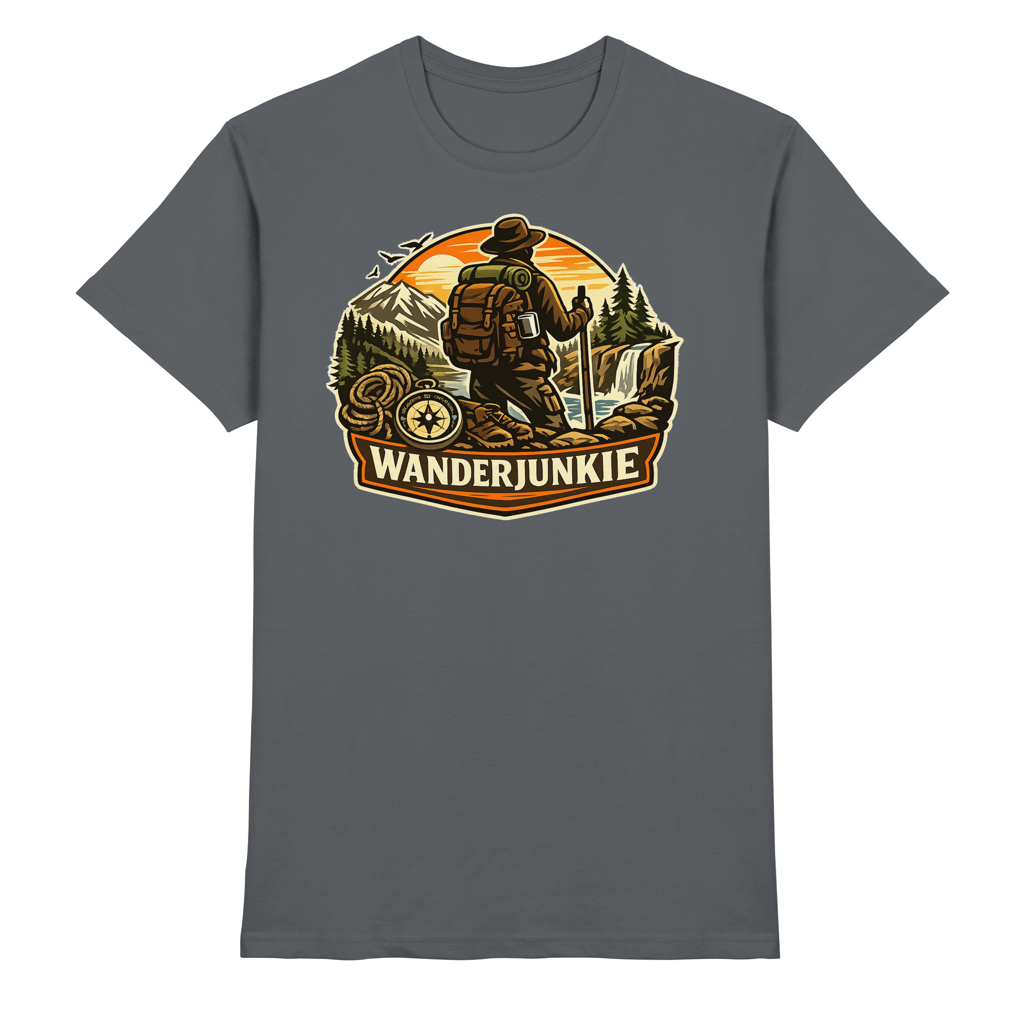 Wanderjunkie Wandern Outdoor - Premium Shirt