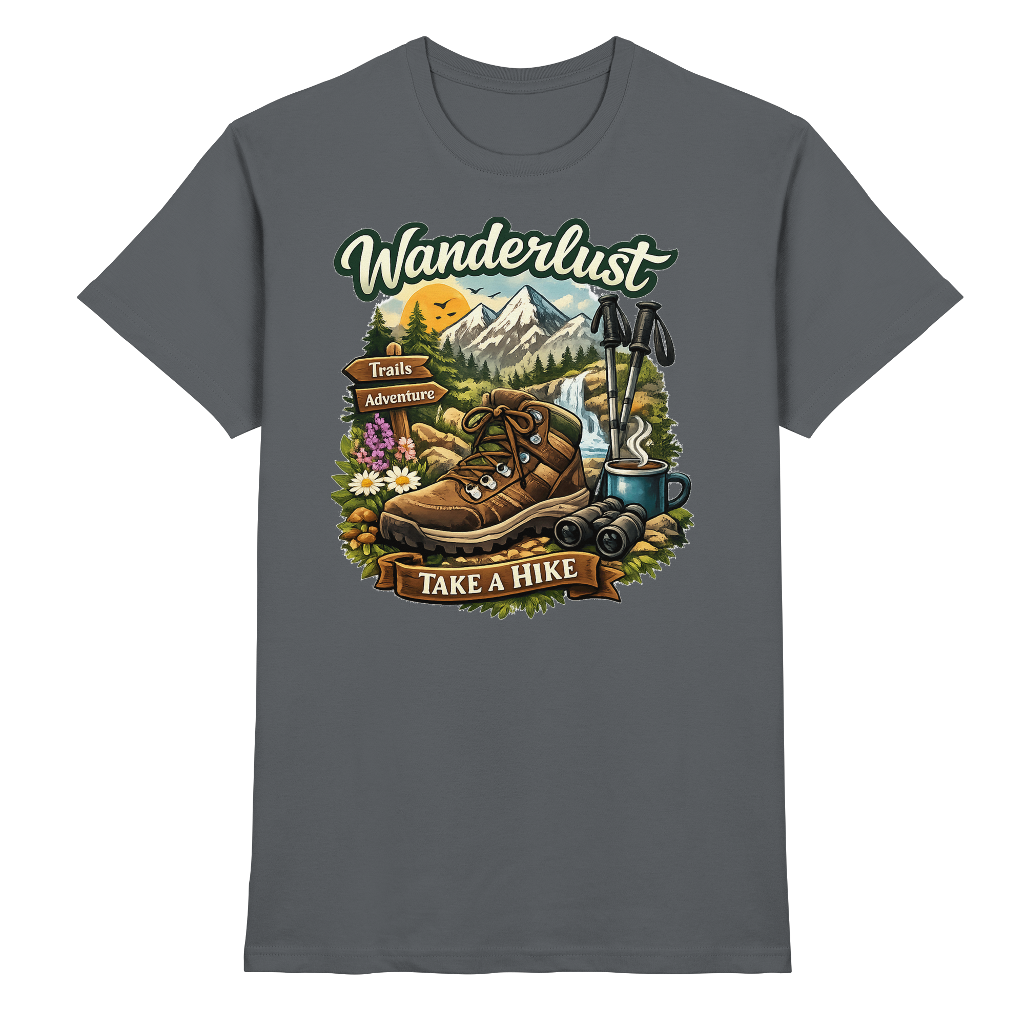 Wanderlust Wandern Outdoor Geschenk - Premium Shirt