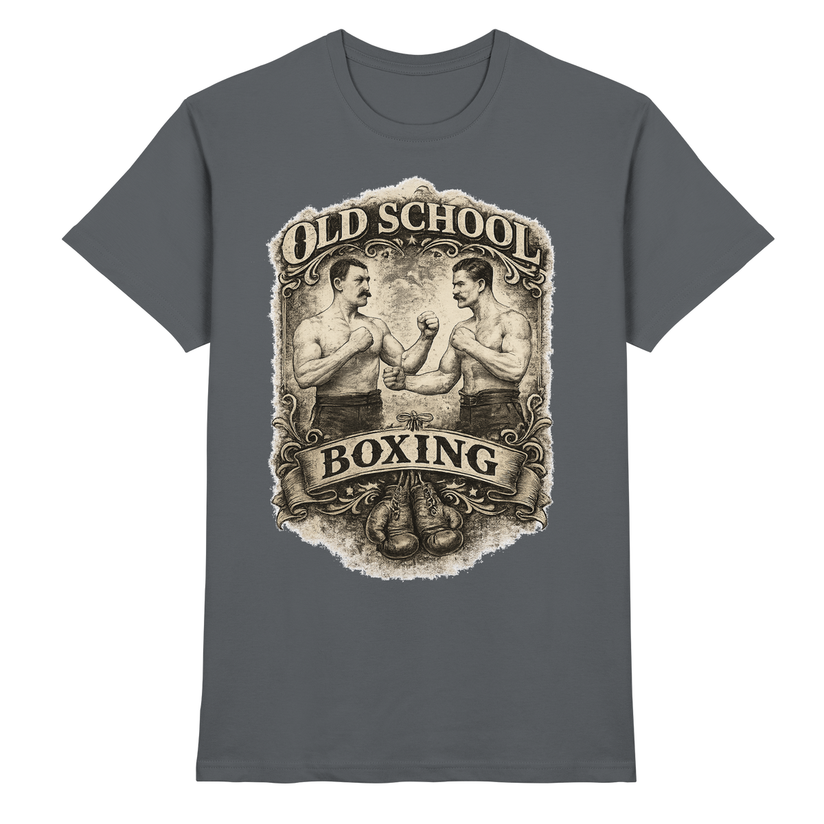 Old School Boxing Boxsport Boxen Geschenk  - Premium Shirt