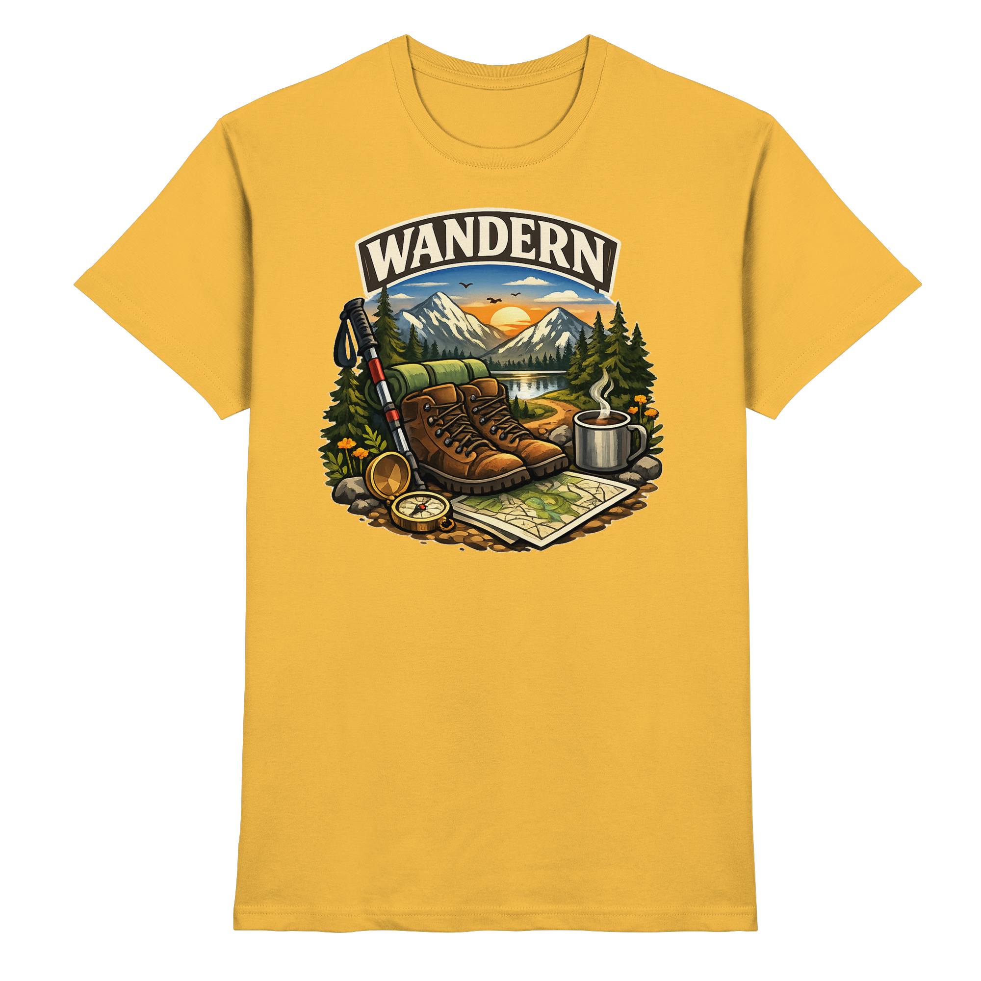 Wandern Natur Outdoor Geschenk - Premium Shirt