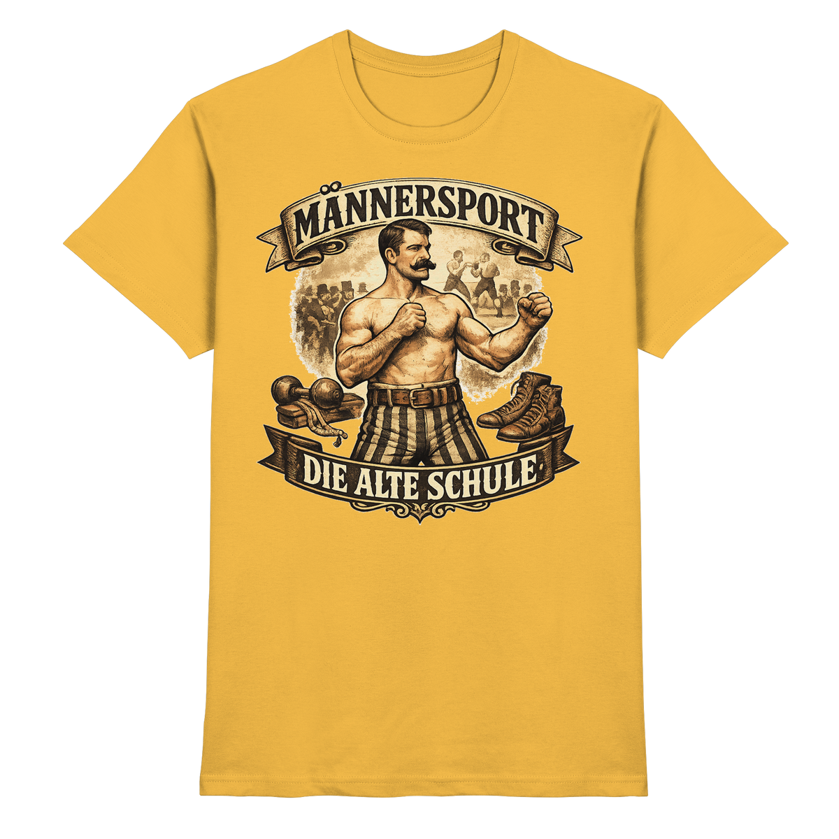 Männersport Die alte Schule Boxen Boxsport Geschenk - Premium Shirt