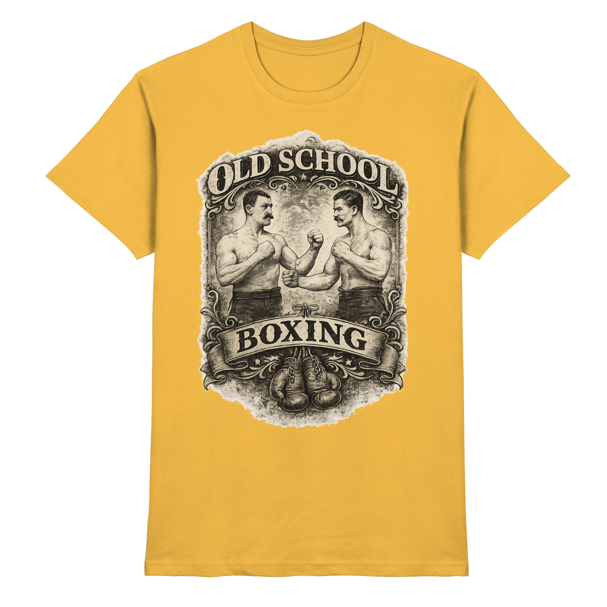 Old School Boxing Boxsport Boxen Geschenk  - Premium Shirt