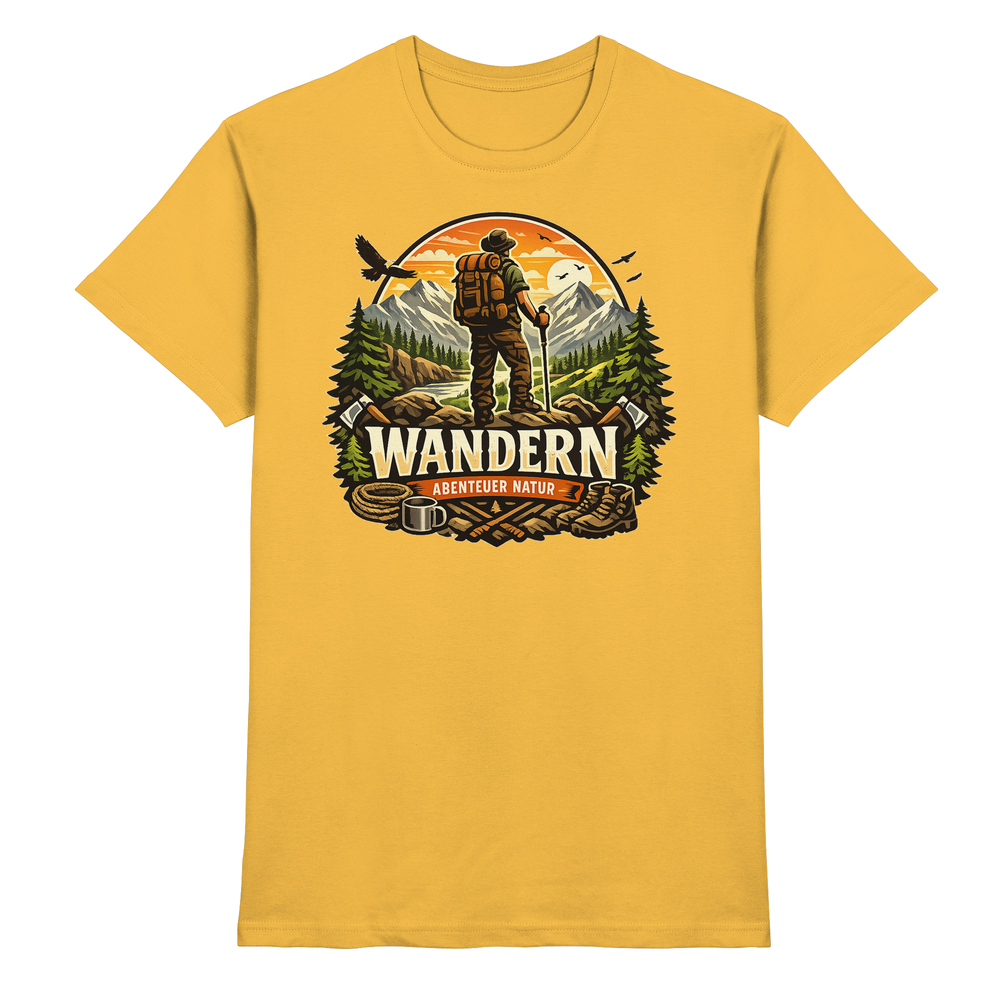 Wandern Abenteuer Natur Geschenk - Premium Shirt