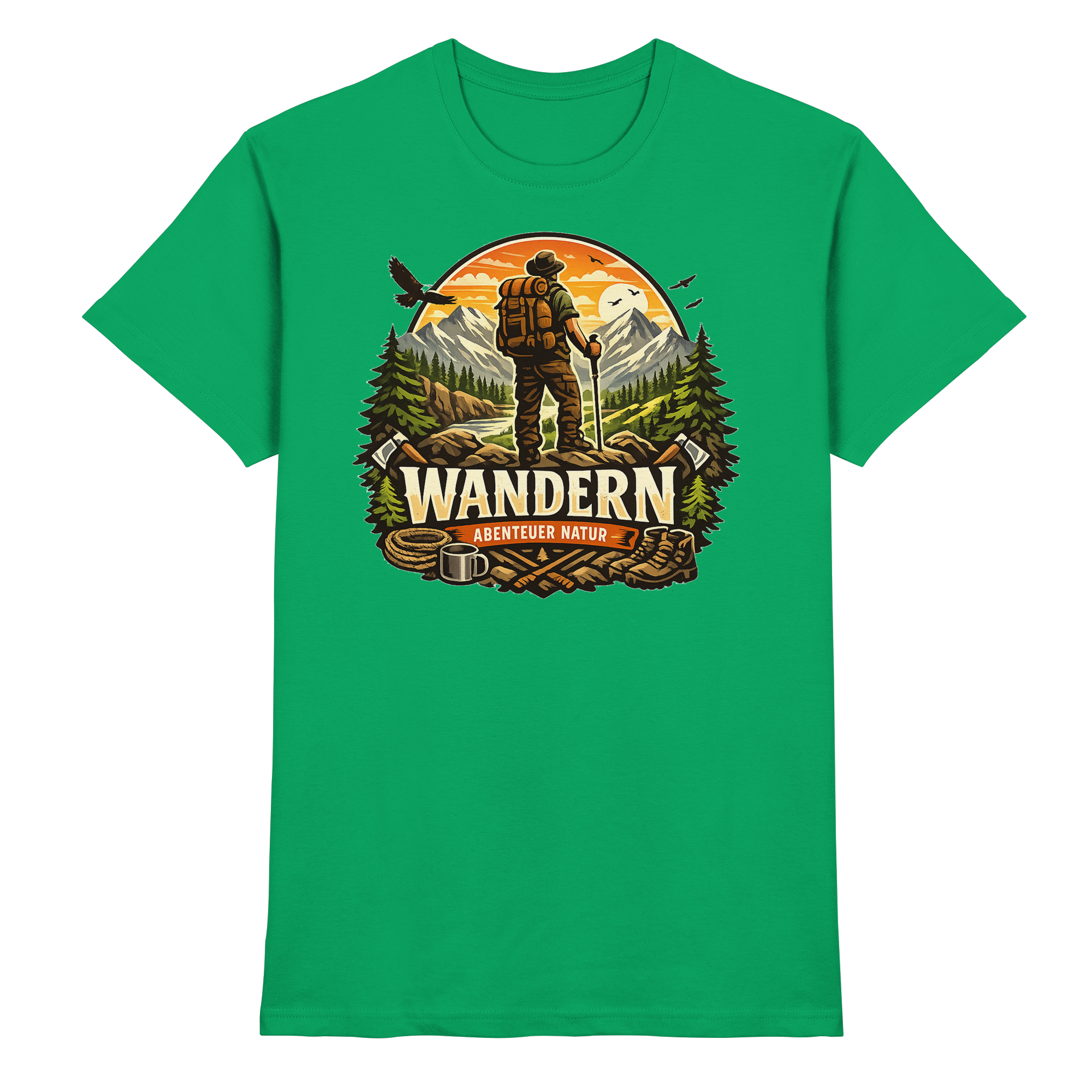 Wandern Abenteuer Natur Geschenk - Premium Shirt