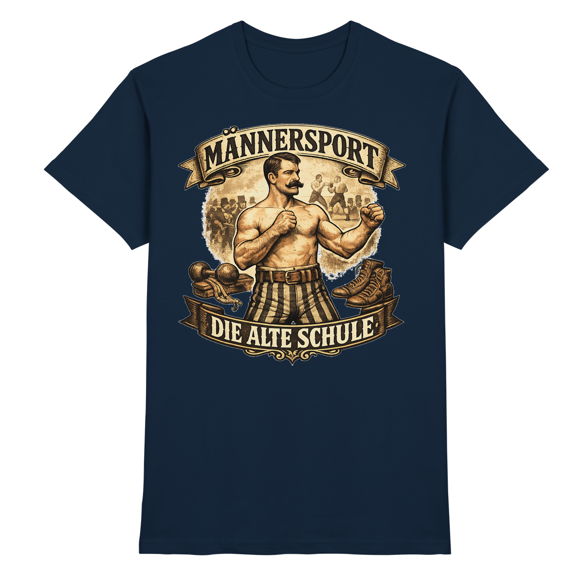 Männersport Die alte Schule Boxen Boxsport Geschenk - Premium Shirt