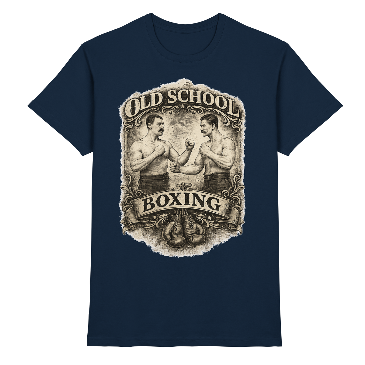 Old School Boxing Boxsport Boxen Geschenk  - Premium Shirt