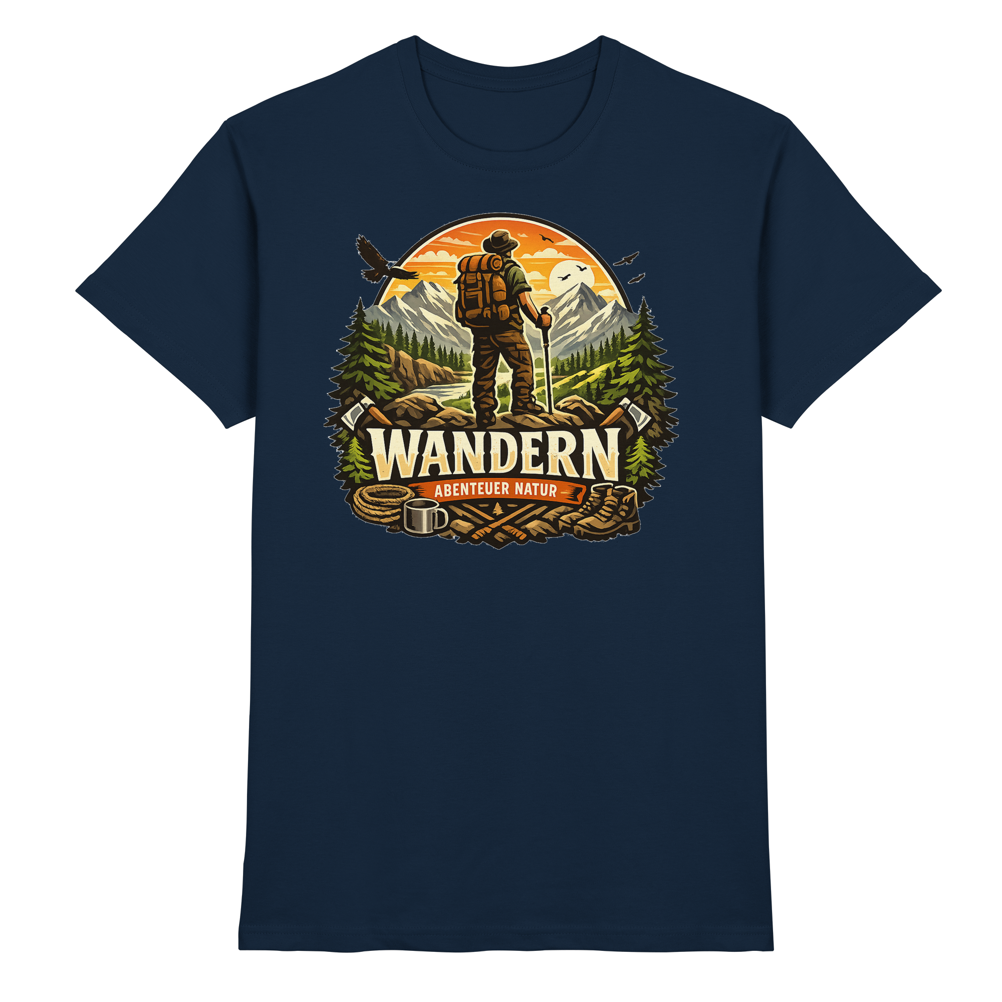 Wandern Abenteuer Natur Geschenk - Premium Shirt