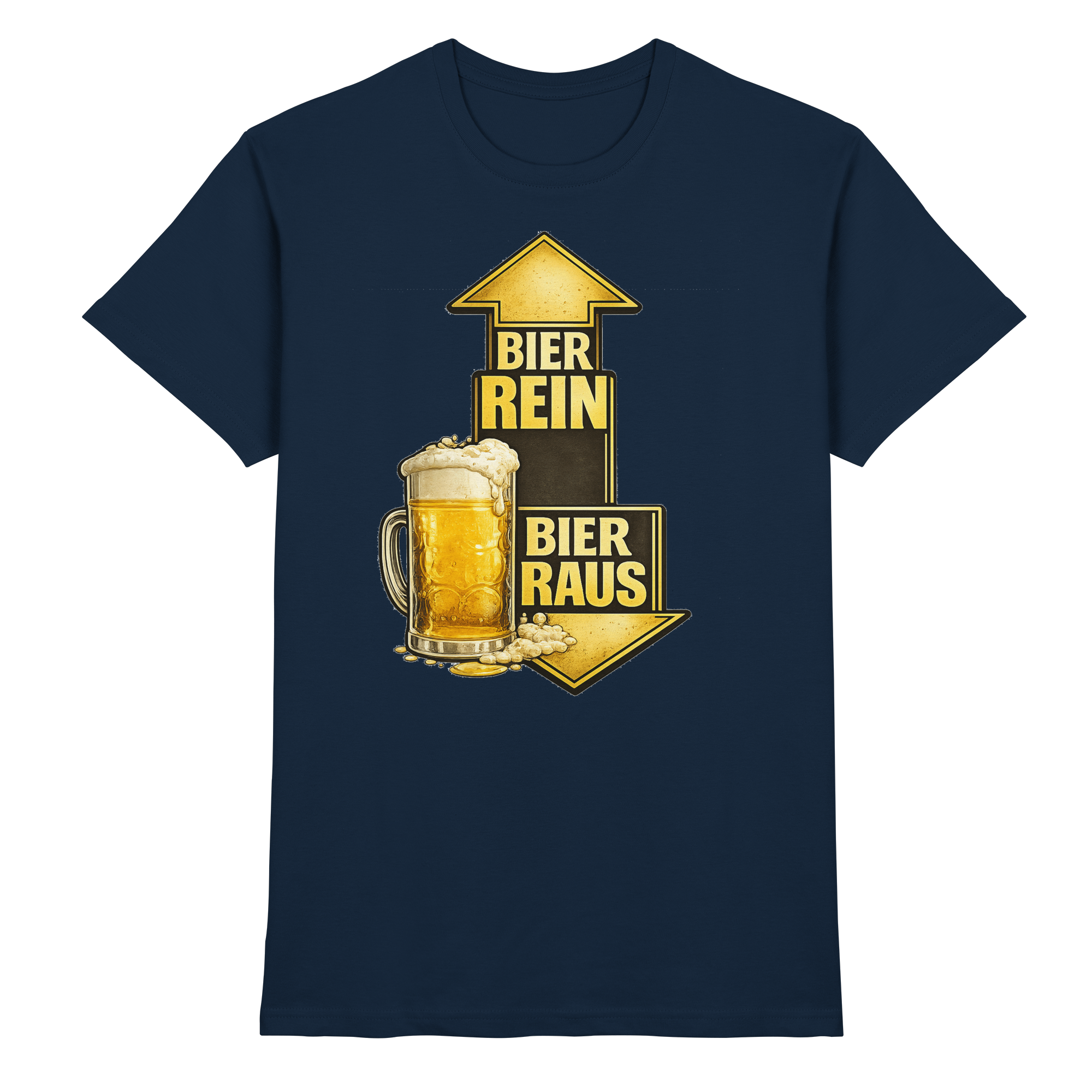 Lustige Sprüche/ BIER REIN - BIER RAUS - Premium Shirt