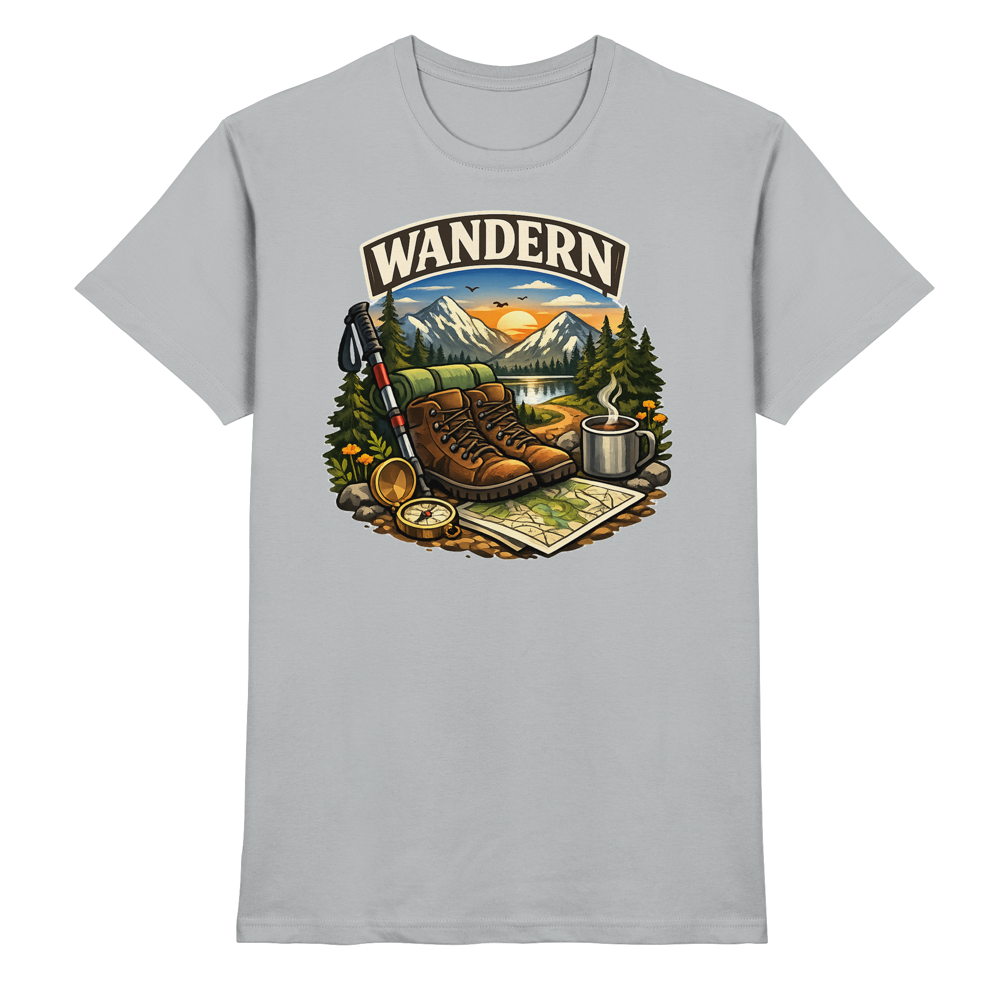 Wandern Natur Outdoor Geschenk - Premium Shirt