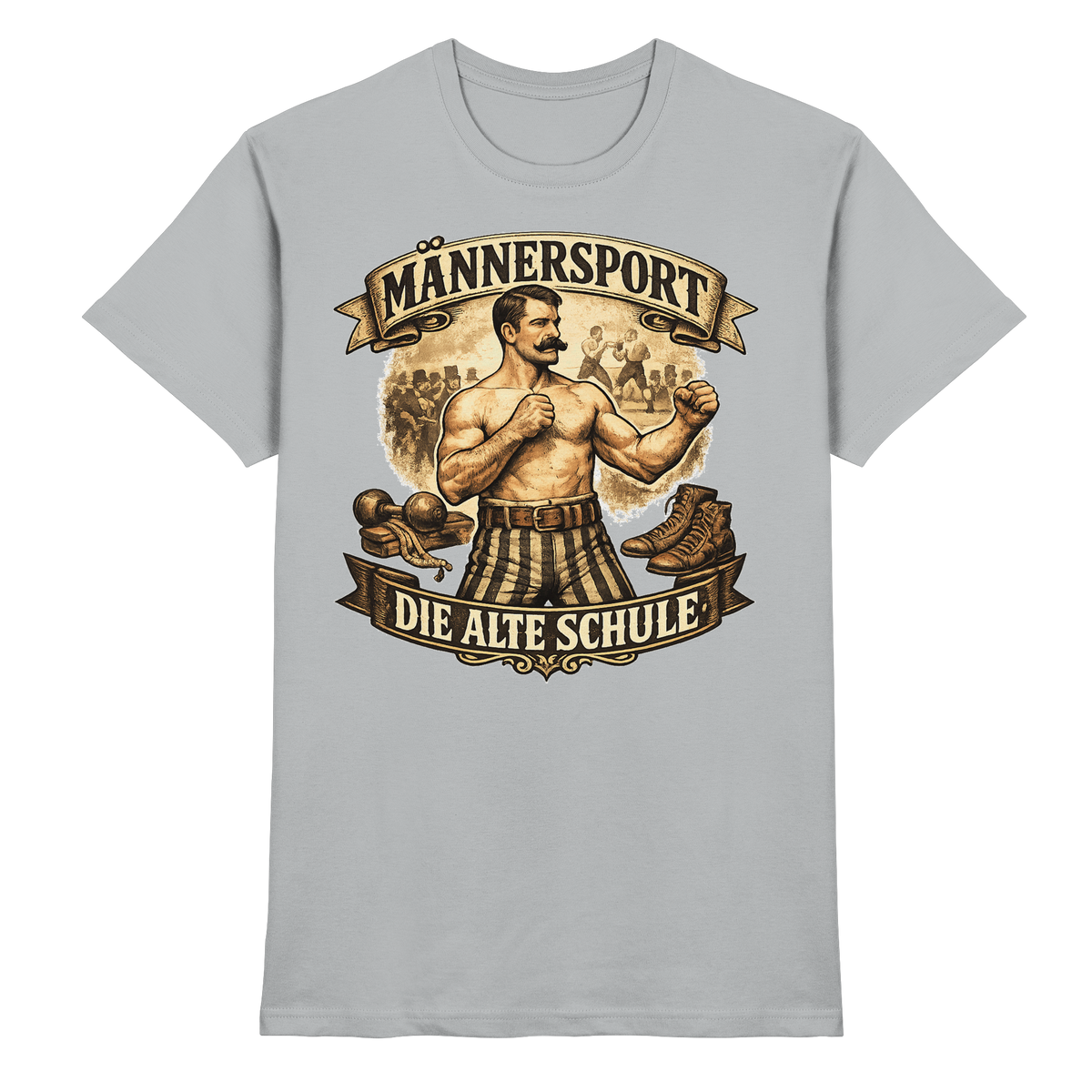 Männersport Die alte Schule Boxen Boxsport Geschenk - Premium Shirt