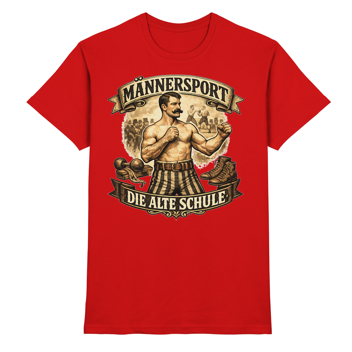 Männersport Die alte Schule Boxen Boxsport Geschenk - Premium Shirt