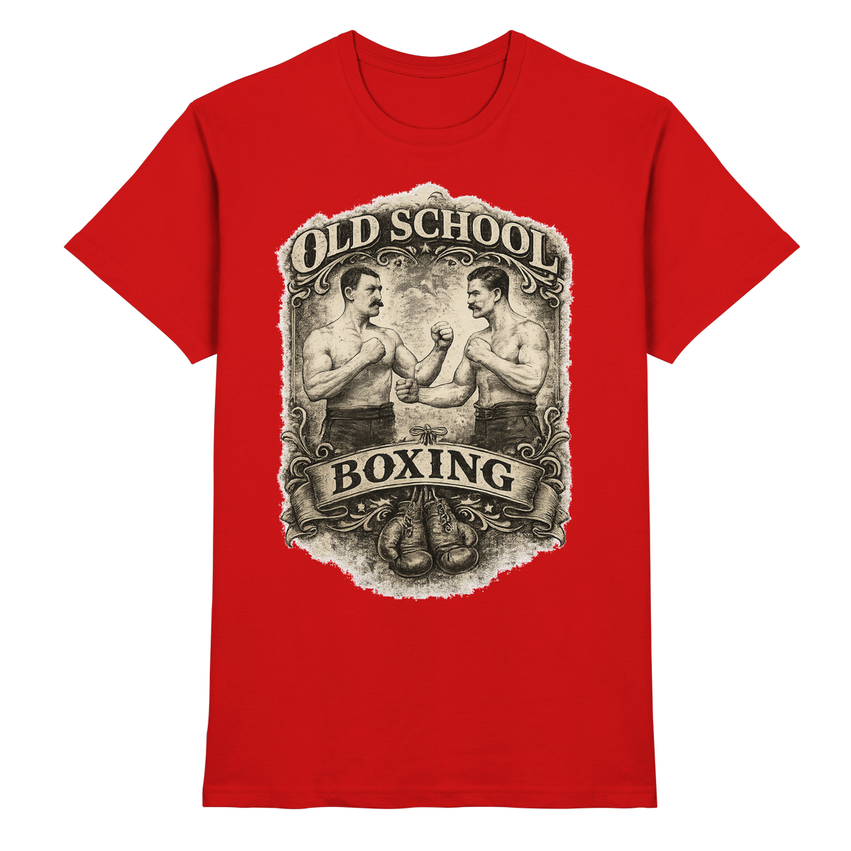 Old School Boxing Boxsport Boxen Geschenk  - Premium Shirt