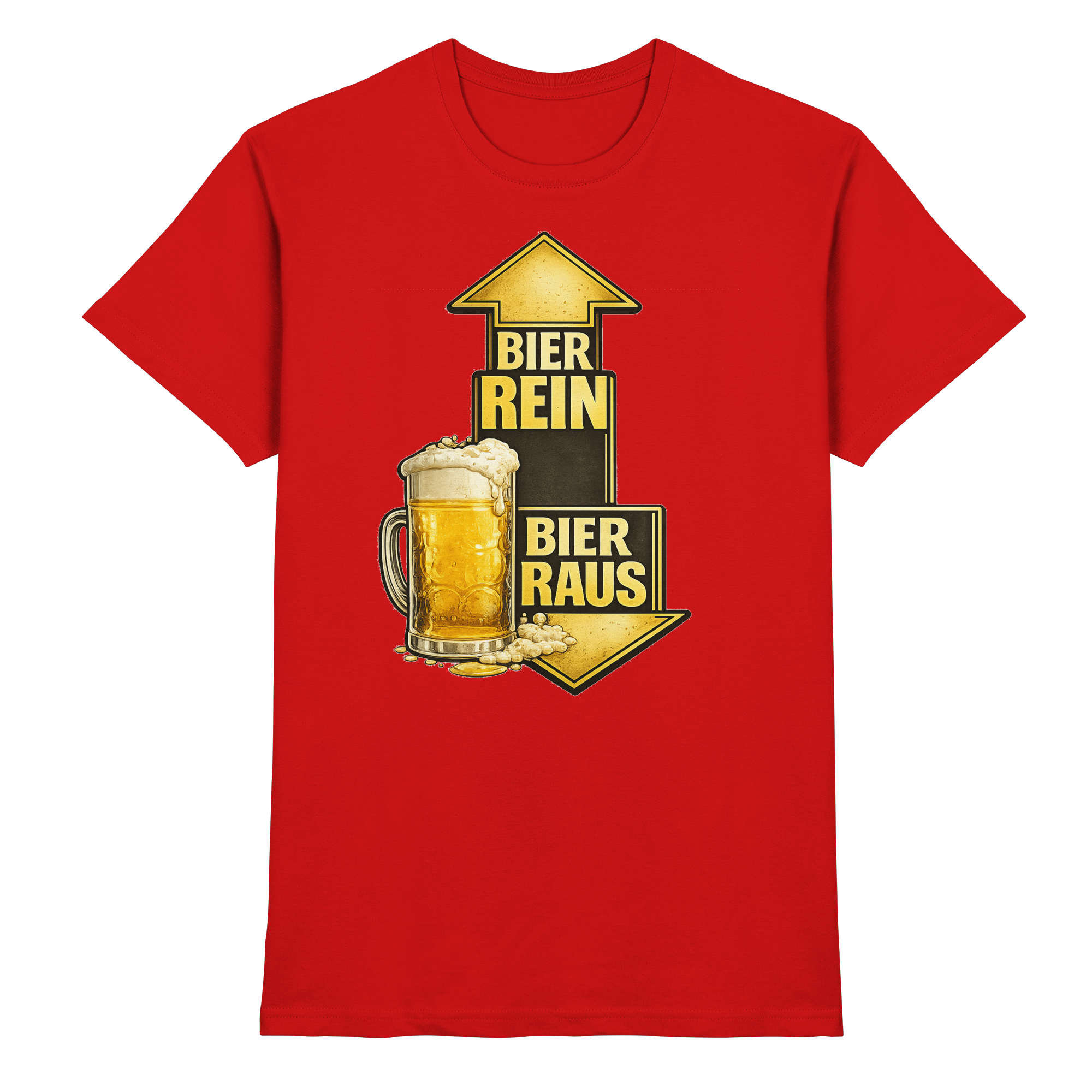Lustige Sprüche/ BIER REIN - BIER RAUS - Premium Shirt