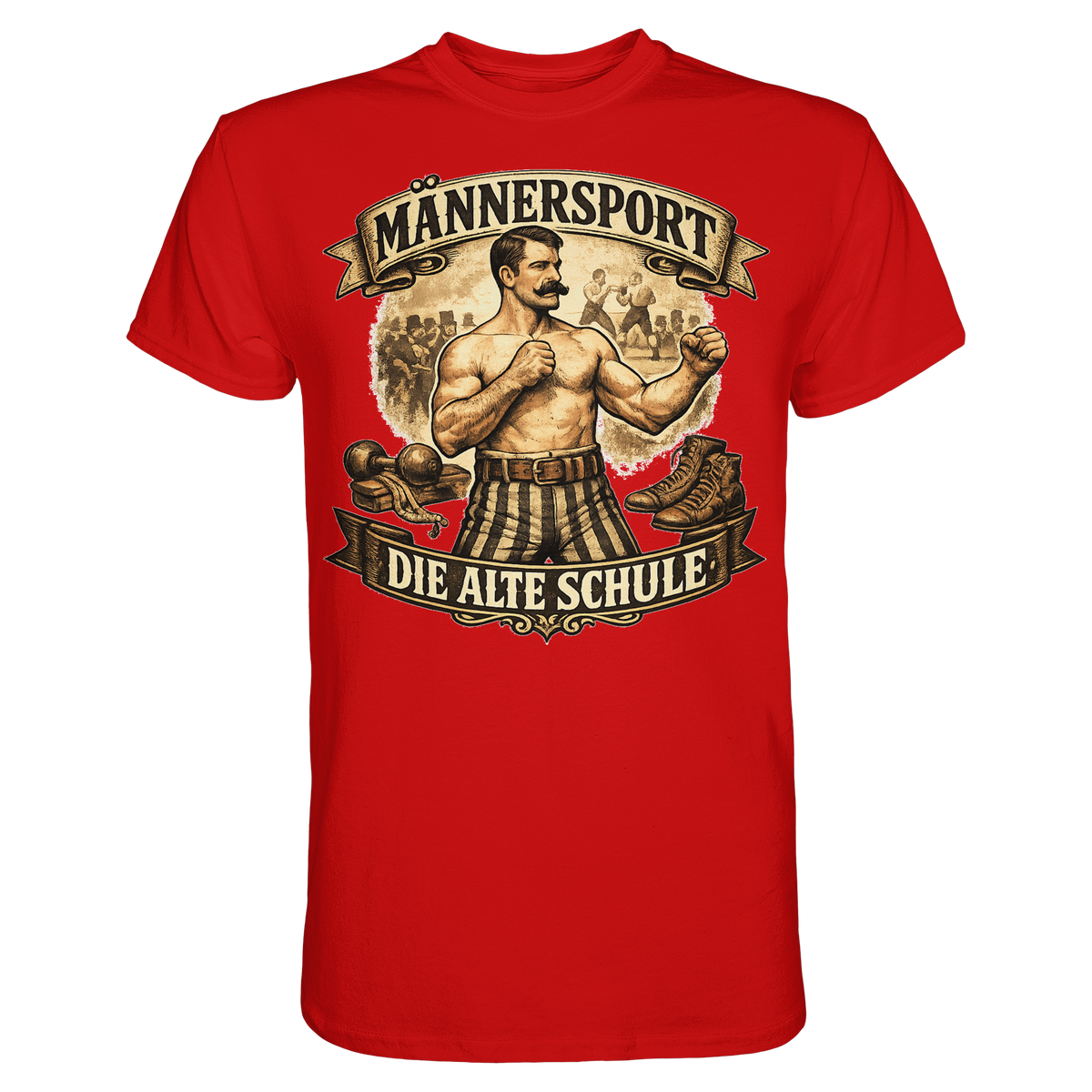 Männersport Die alte Schule Boxen Boxsport Geschenk - Premium Shirt